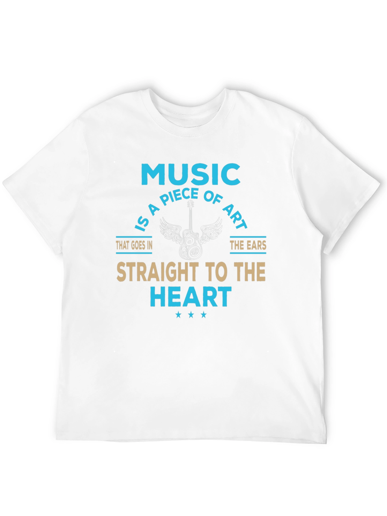 Music is Art T-Shirt: Straight to the Heart Design