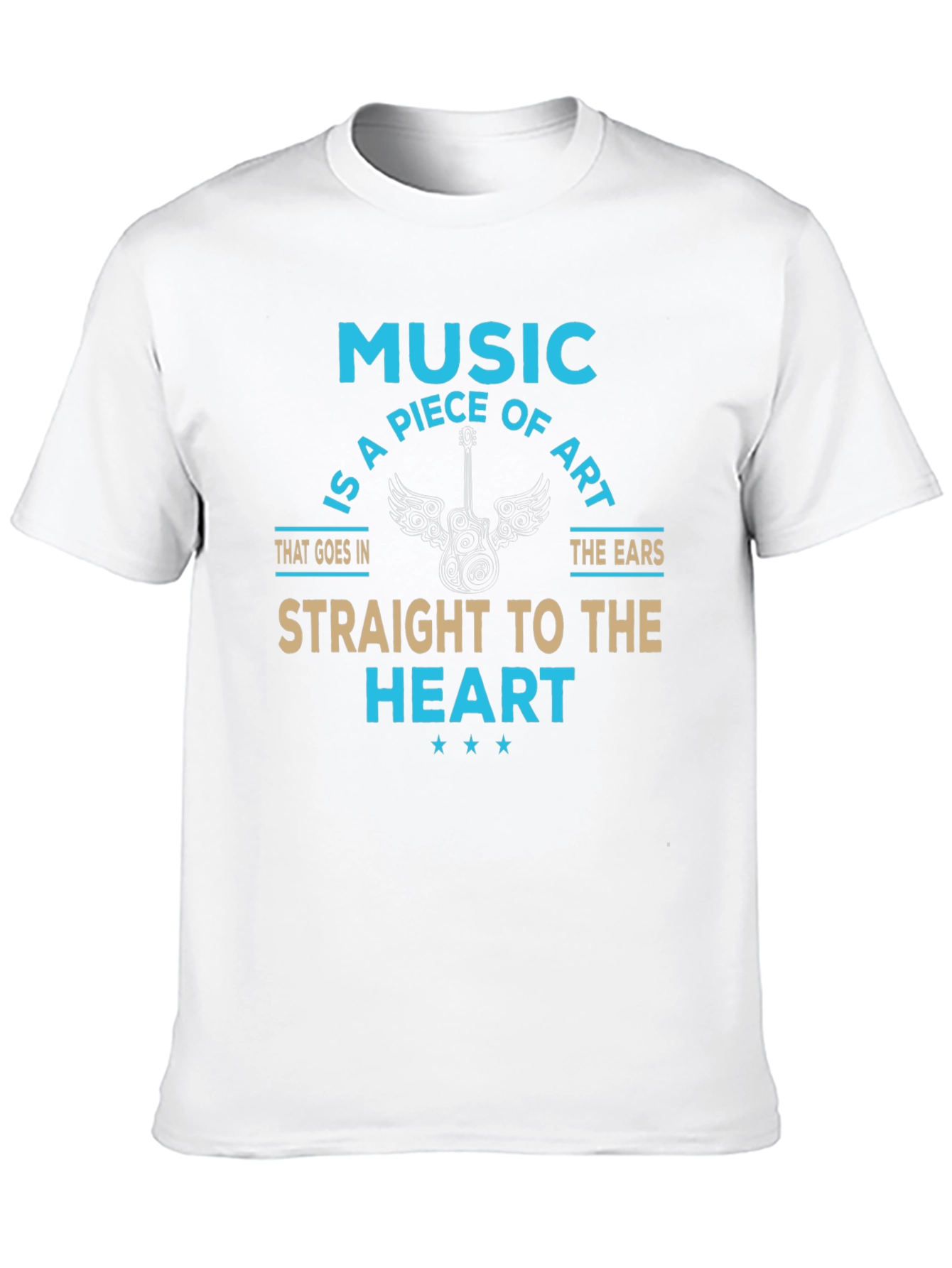 Music is Art T-Shirt: Straight to the Heart Design