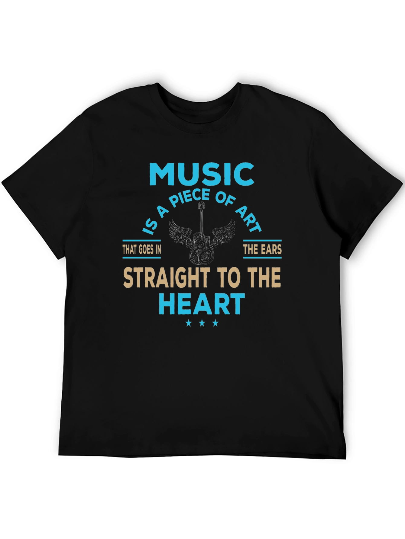 Music is Art T-Shirt: Straight to the Heart Design
