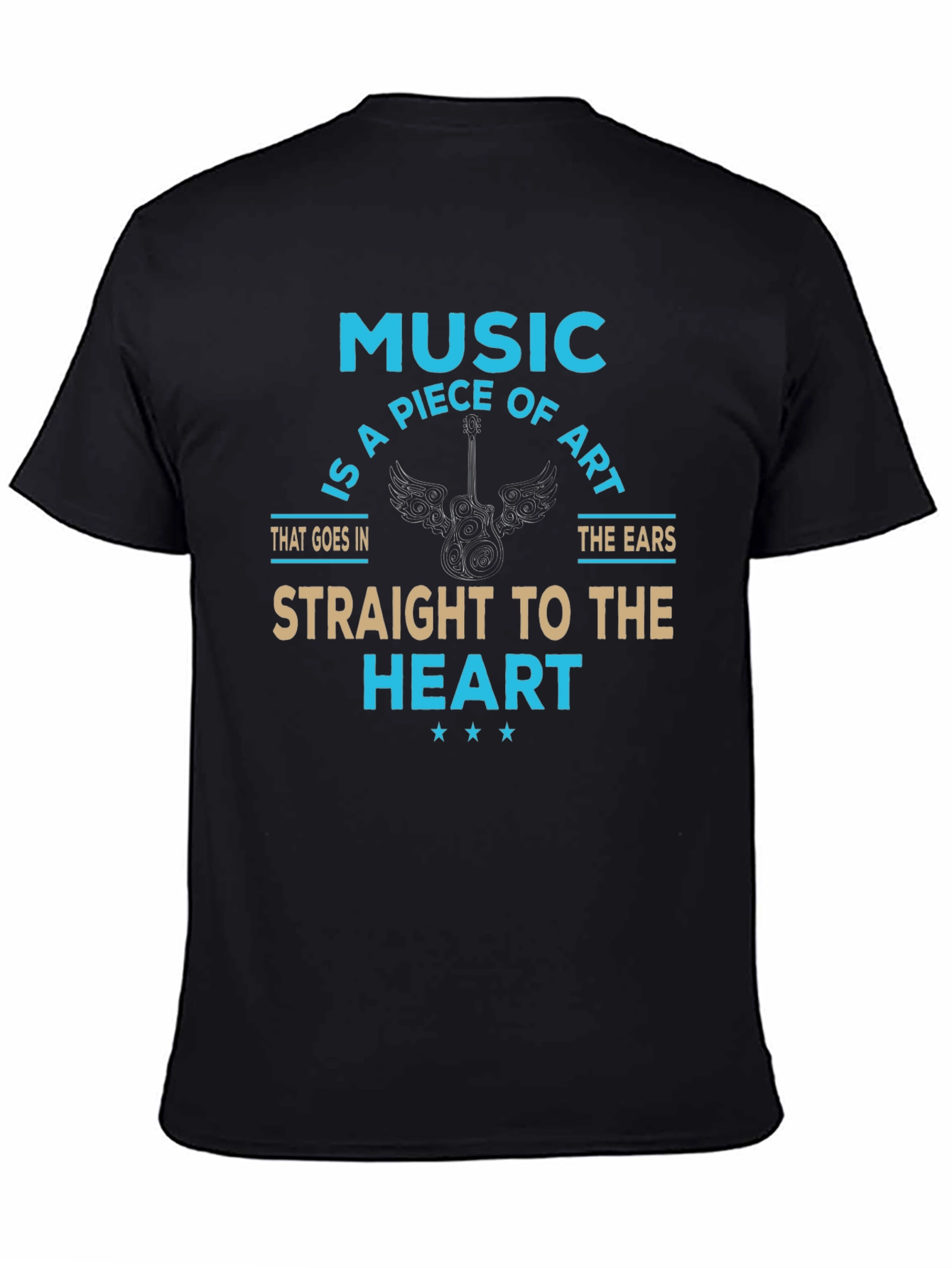 Music is Art T-Shirt: Straight to the Heart Design
