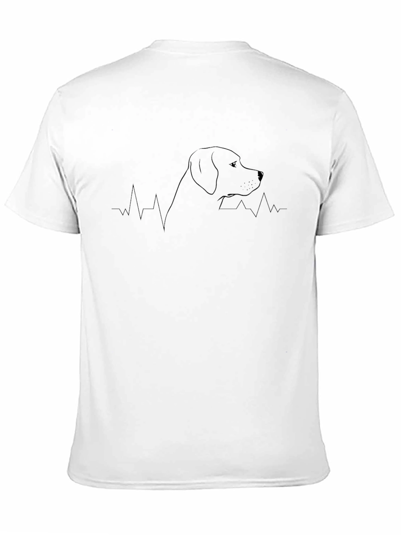Dog Lover Heartbeat Tee - Black Graphic T-Shirt