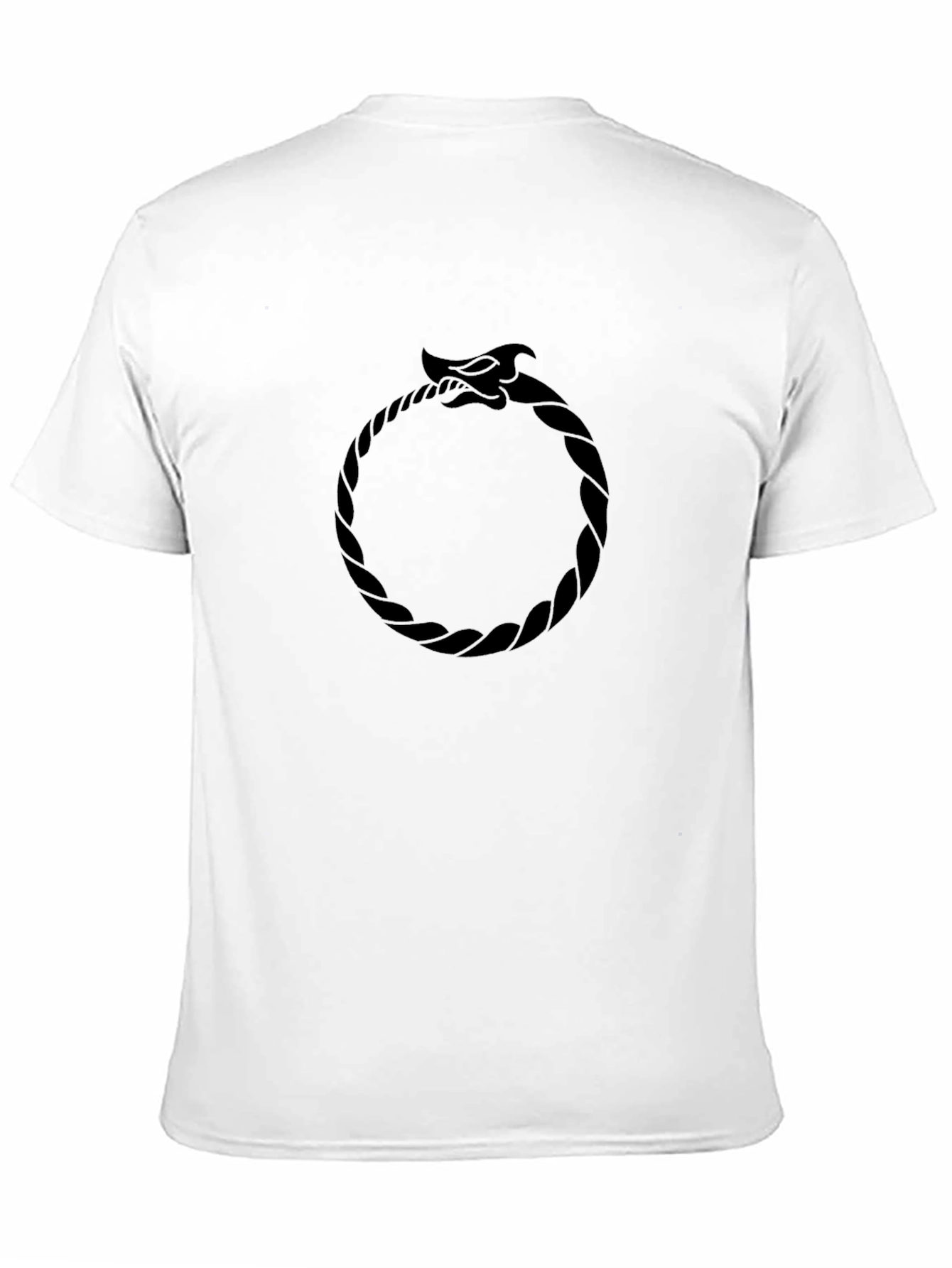 Ouroboros Graphic Tee - Black Serpent Circle T-Shirt