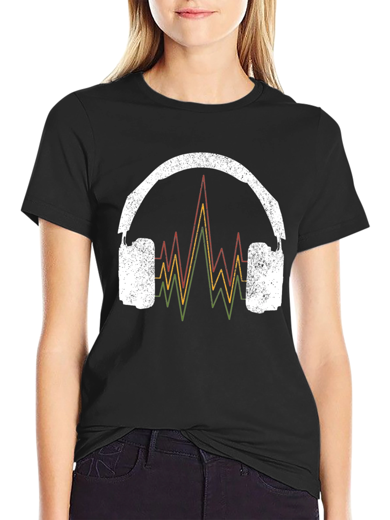 Retro Rasta Headphones Graphic Tee
