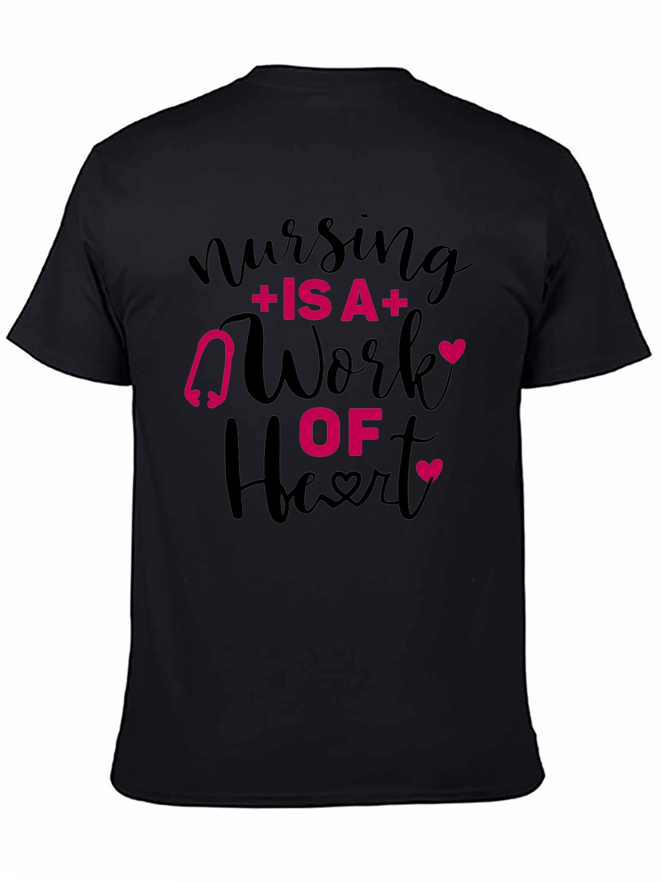 Nursing Is A Work Of Heart Graphic Tee