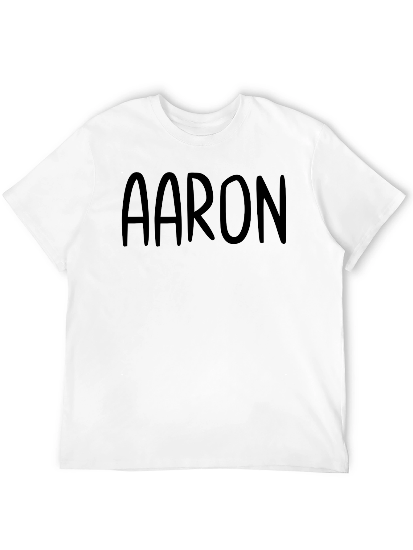 Aaron Black T-Shirt - Personalized Name Tee