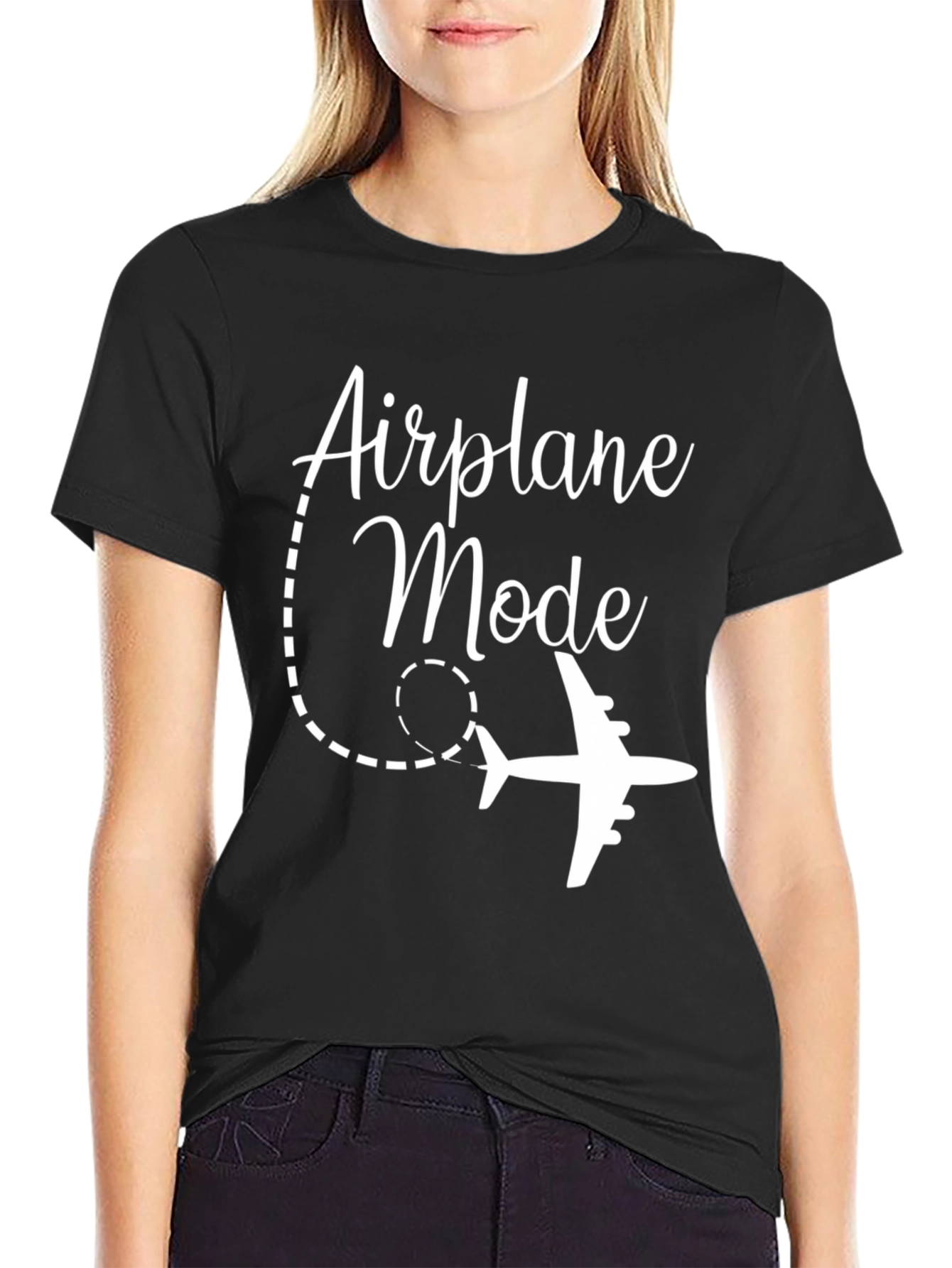 Airplane Mode Black Graphic Tee