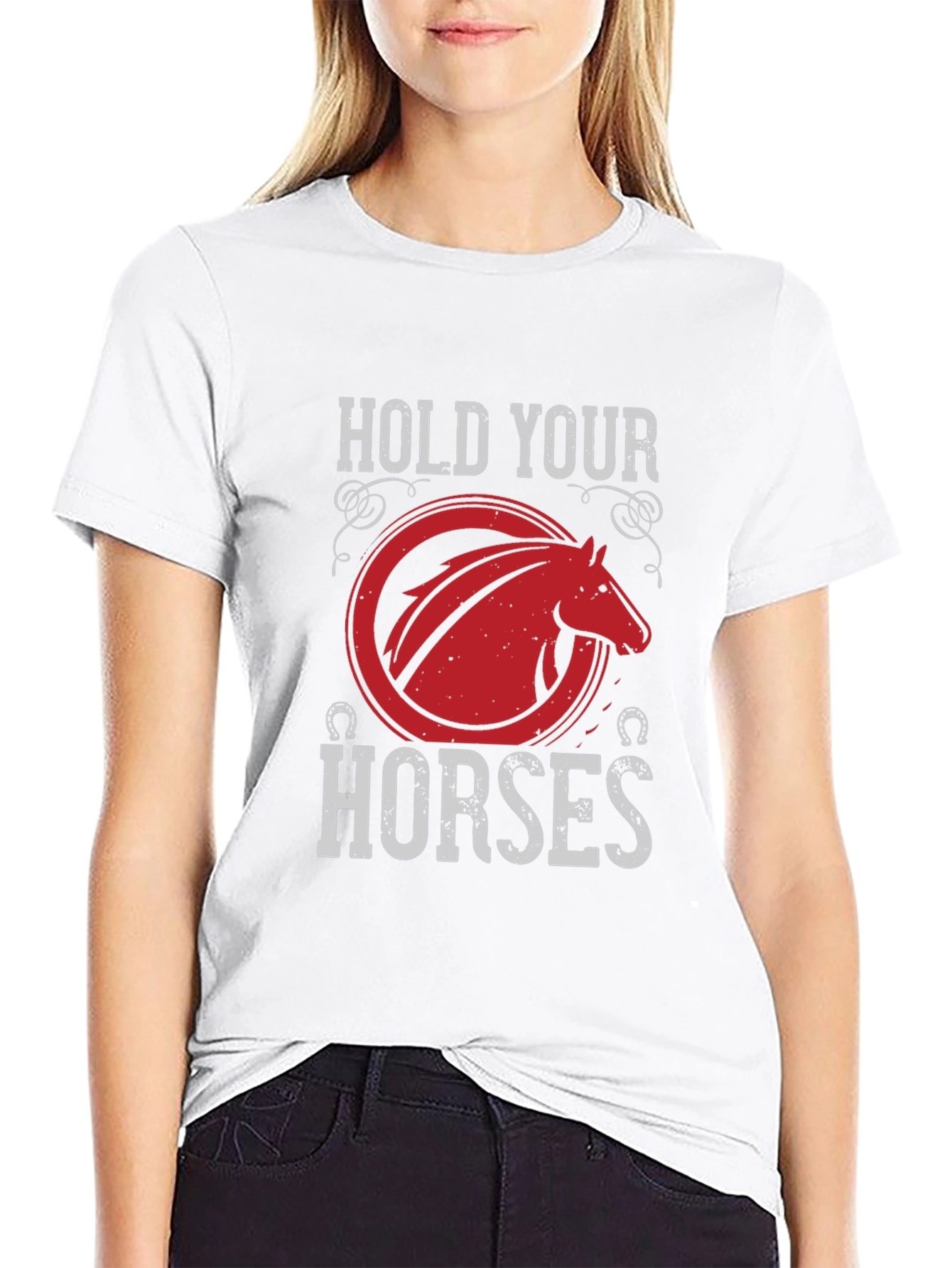 Hold Your Horses Graphic Tee - Equestrian Style