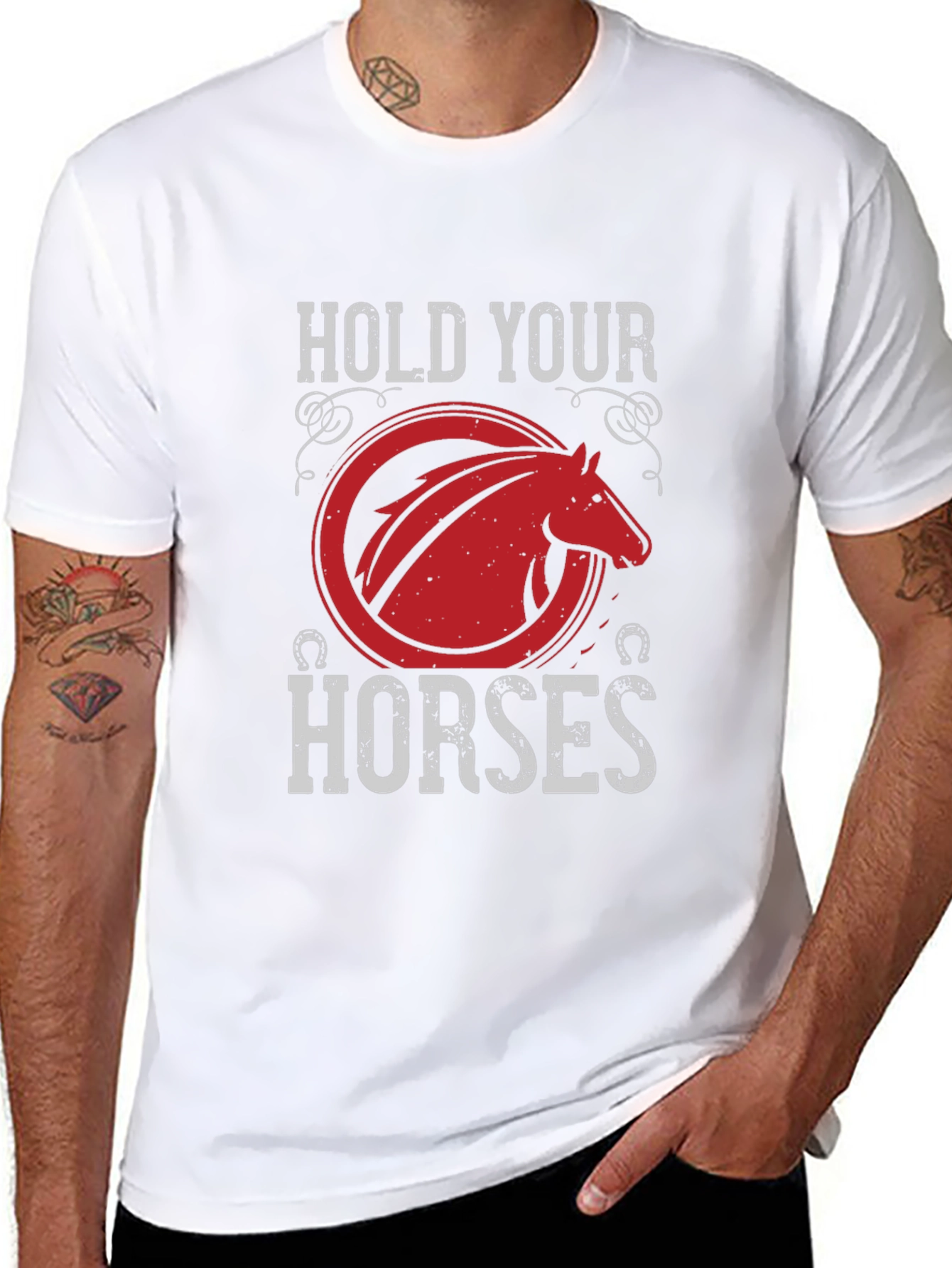 Hold Your Horses Graphic Tee - Equestrian Style