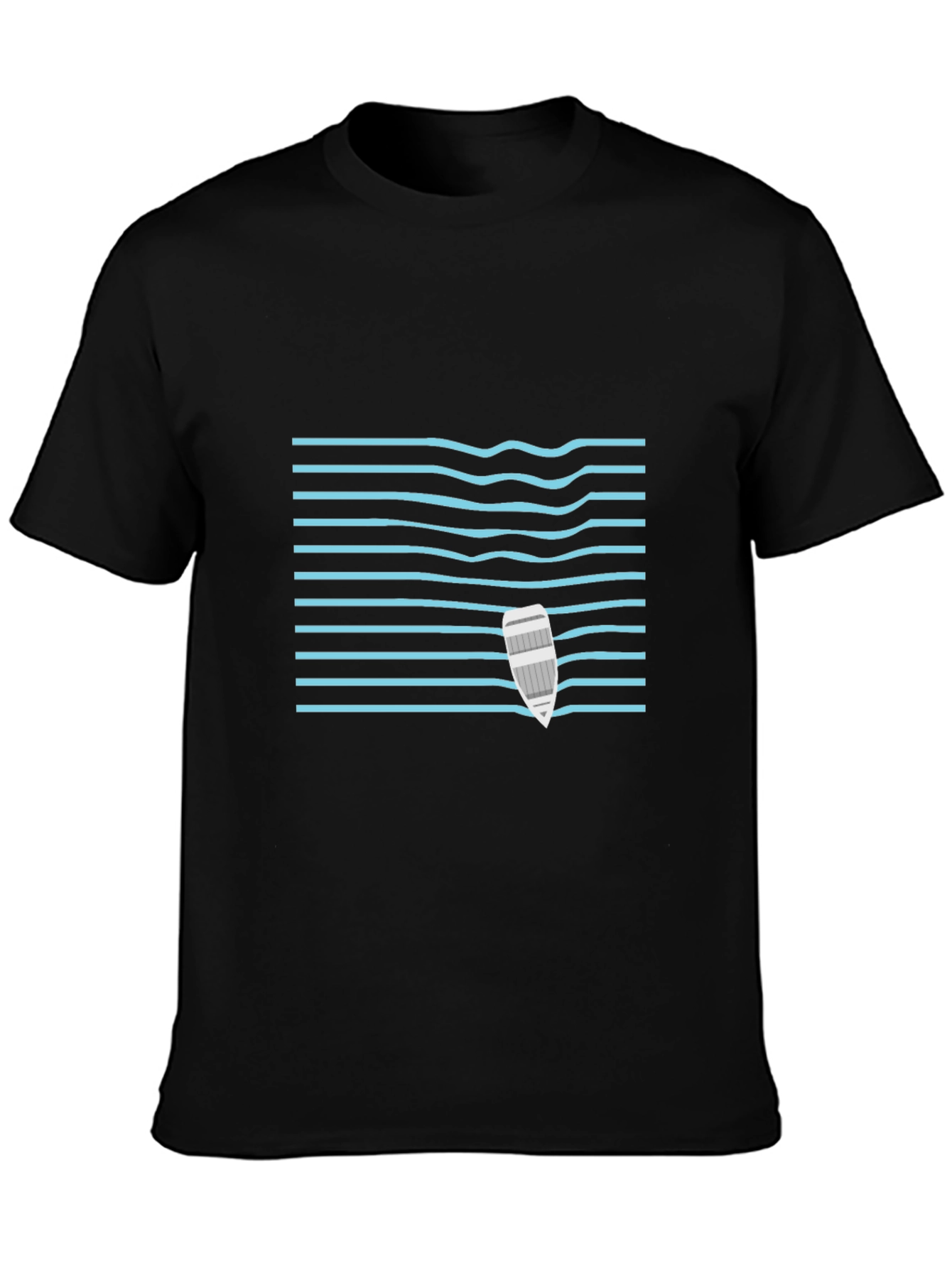 Nautical Wave Tee - Sailboat Design