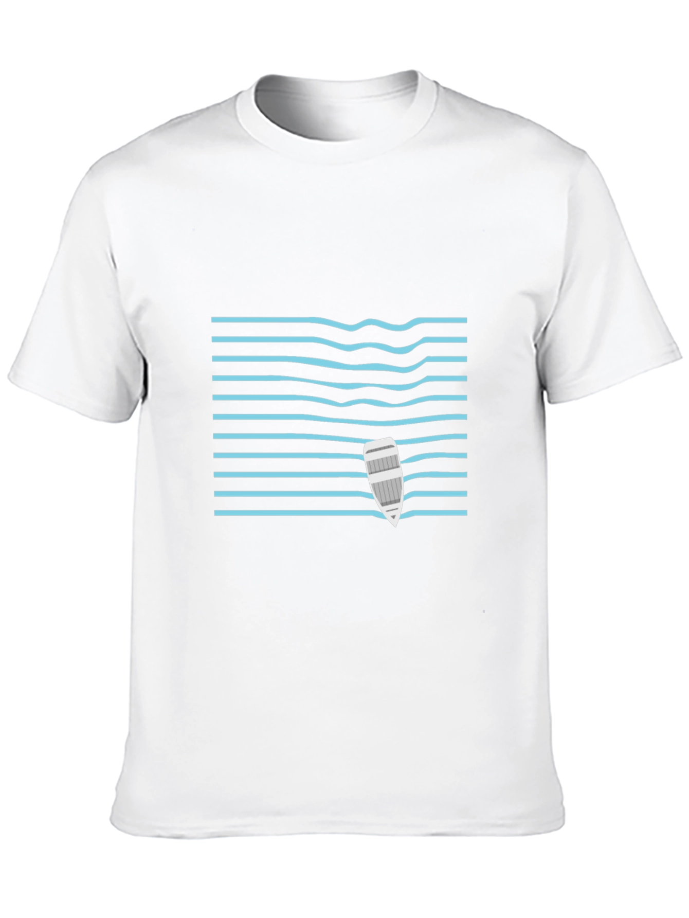 Nautical Wave Tee - Sailboat Design