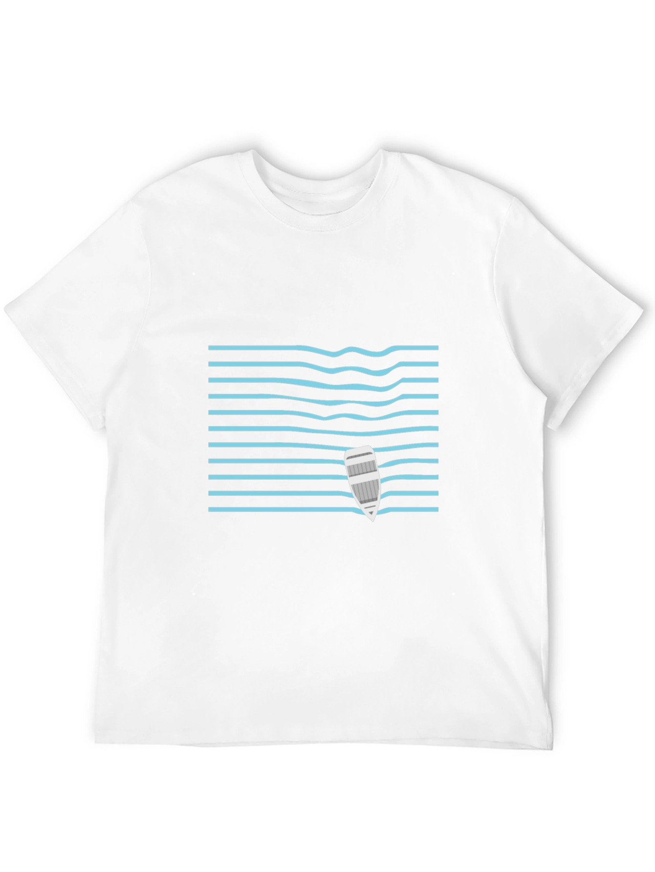 Nautical Wave Tee - Sailboat Design