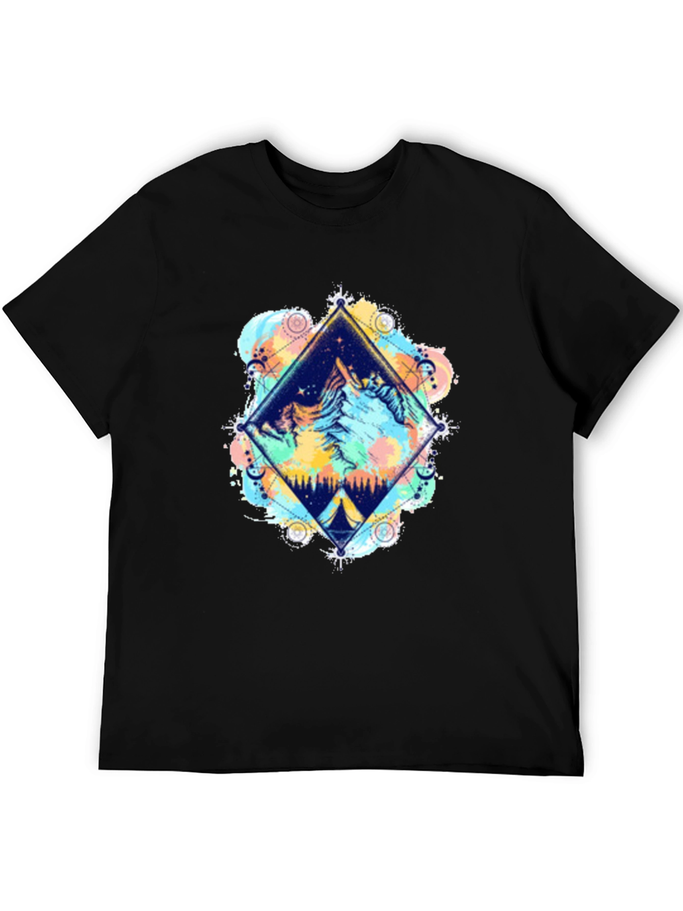 Mountain Scene Graphic Tee - Nature Adventure Shirt
