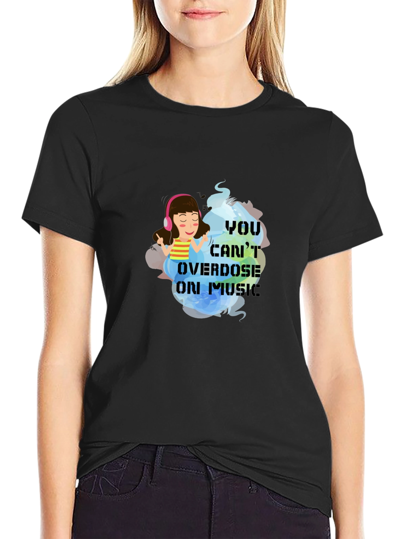 Music Lover Tee - Cant Overdose on Music!
