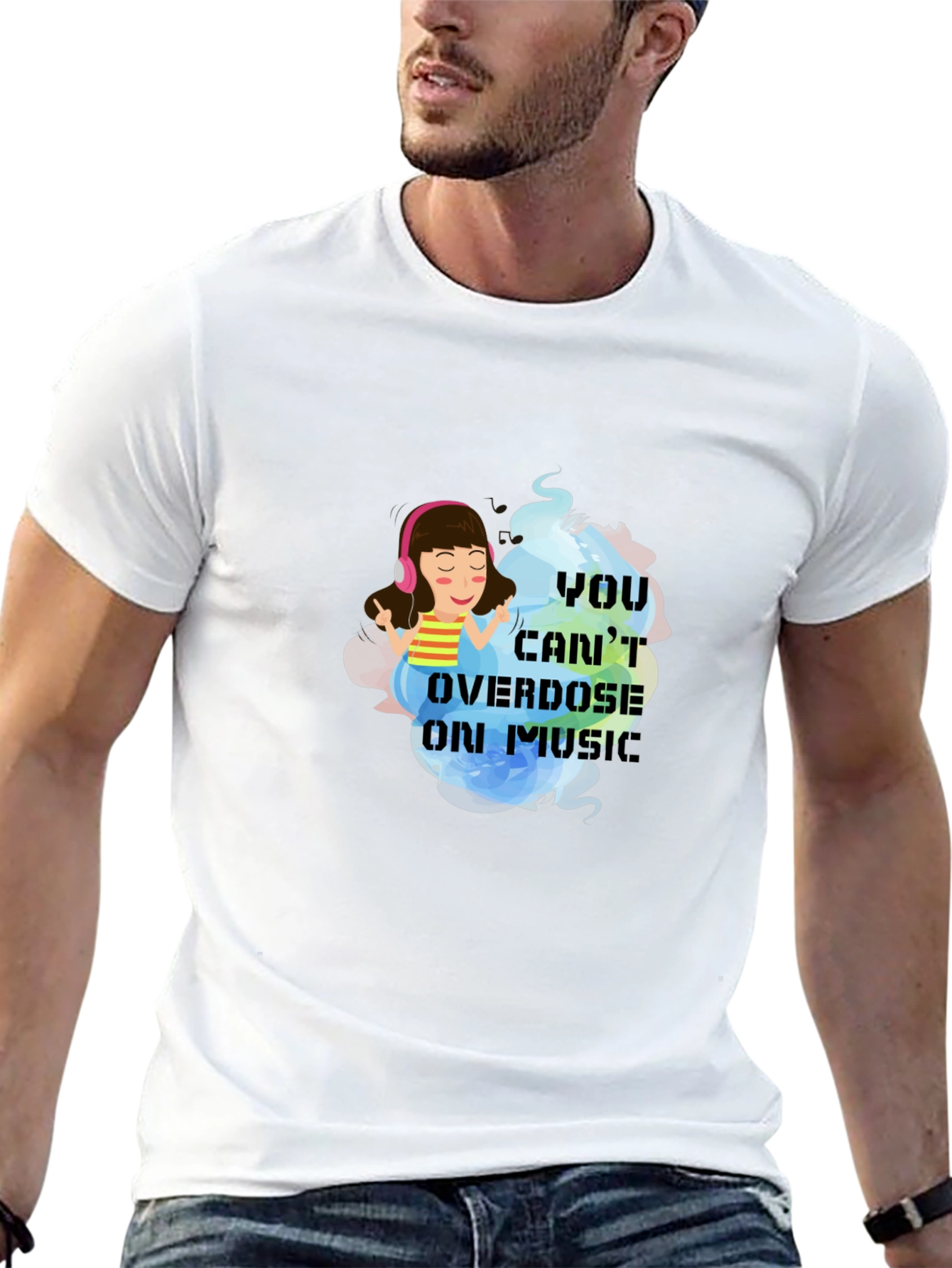 Music Lover Tee - Cant Overdose on Music!
