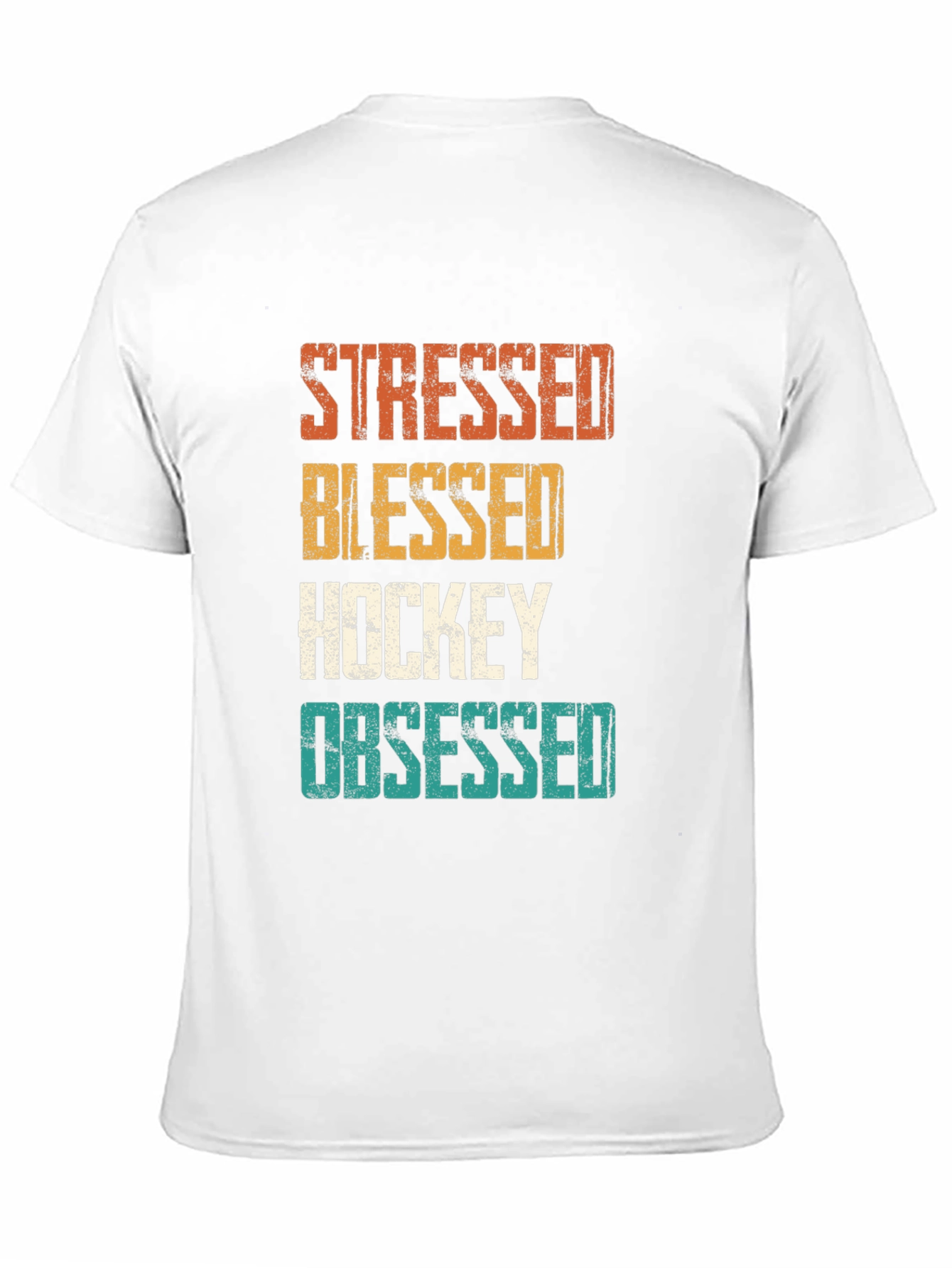 Stressed Blessed Hockey Obsessed Graphic Tee