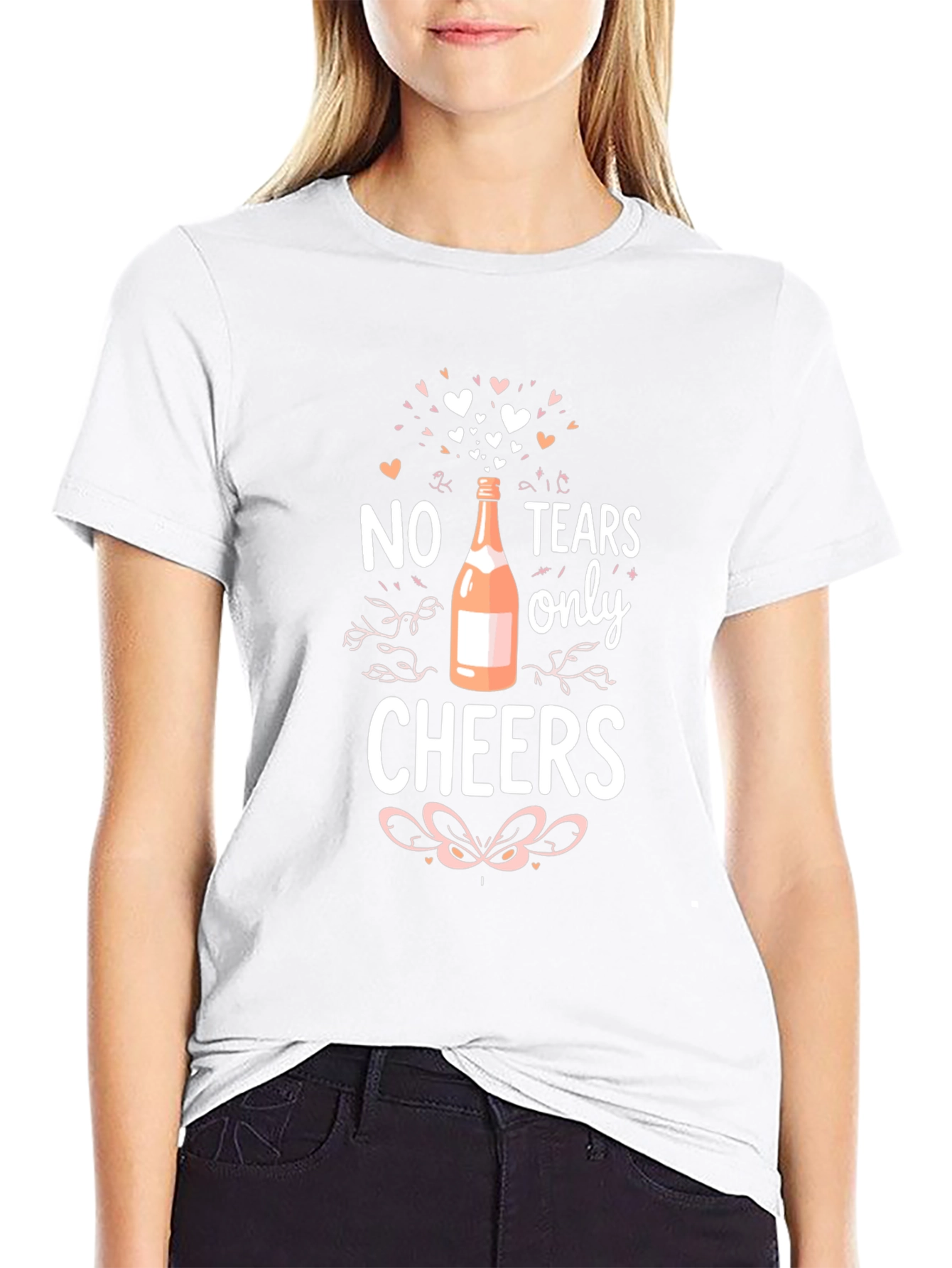 No Tears Only Cheers Graphic T-Shirt