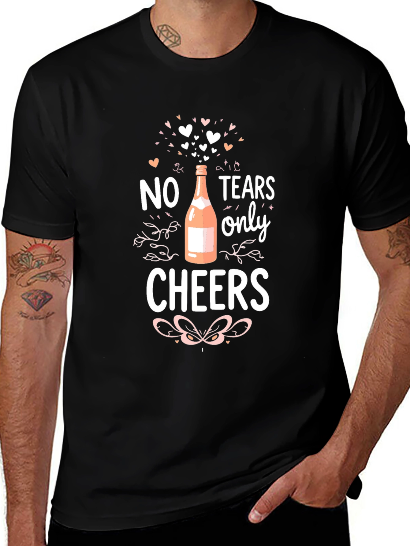 No Tears Only Cheers Graphic T-Shirt