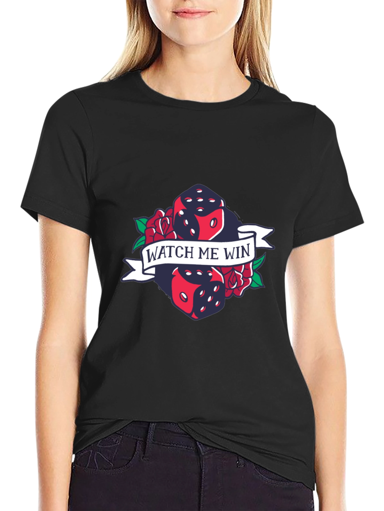 Watch Me Win Dice Graphic T-Shirt - Lucky Tee