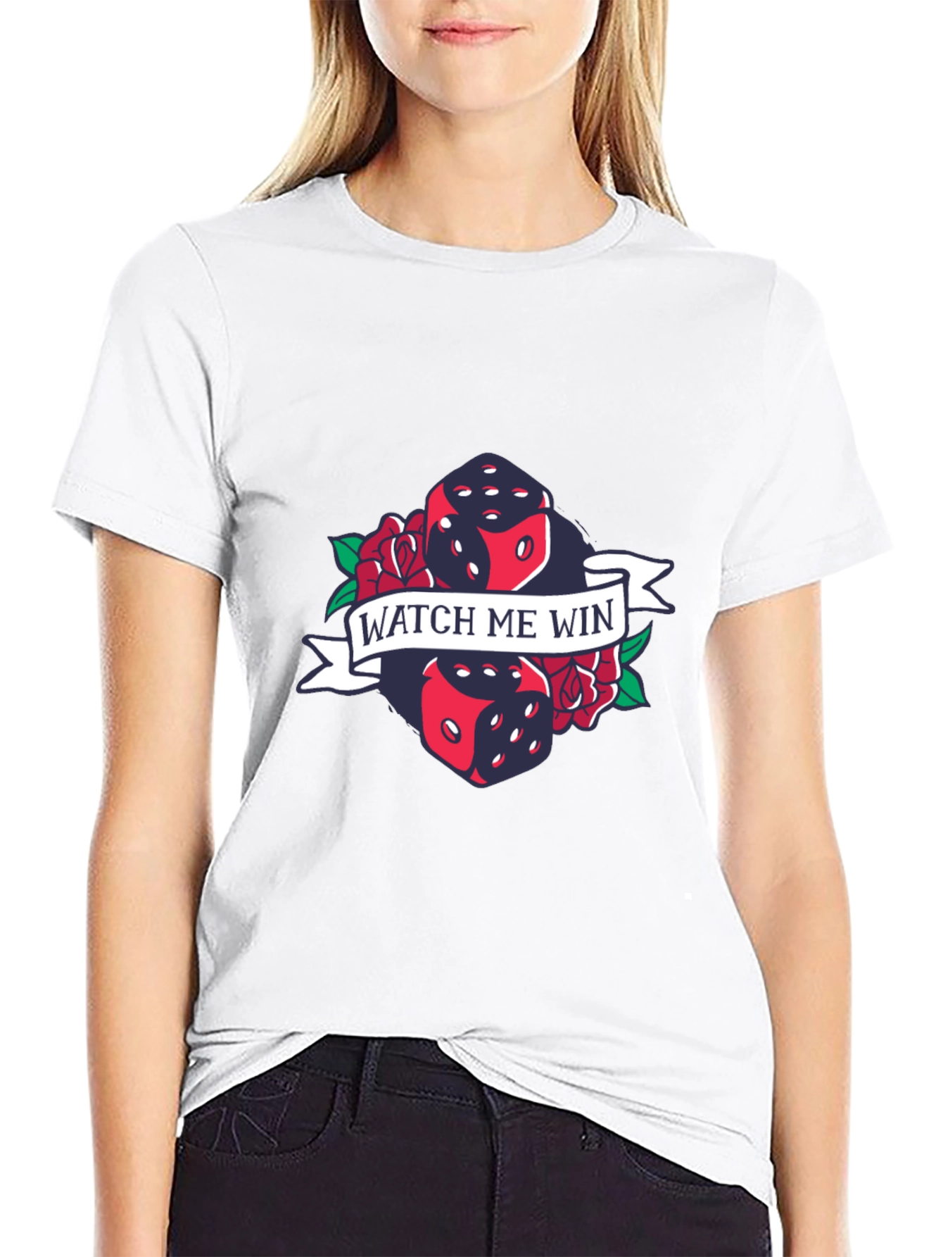 Watch Me Win Dice Graphic T-Shirt - Lucky Tee