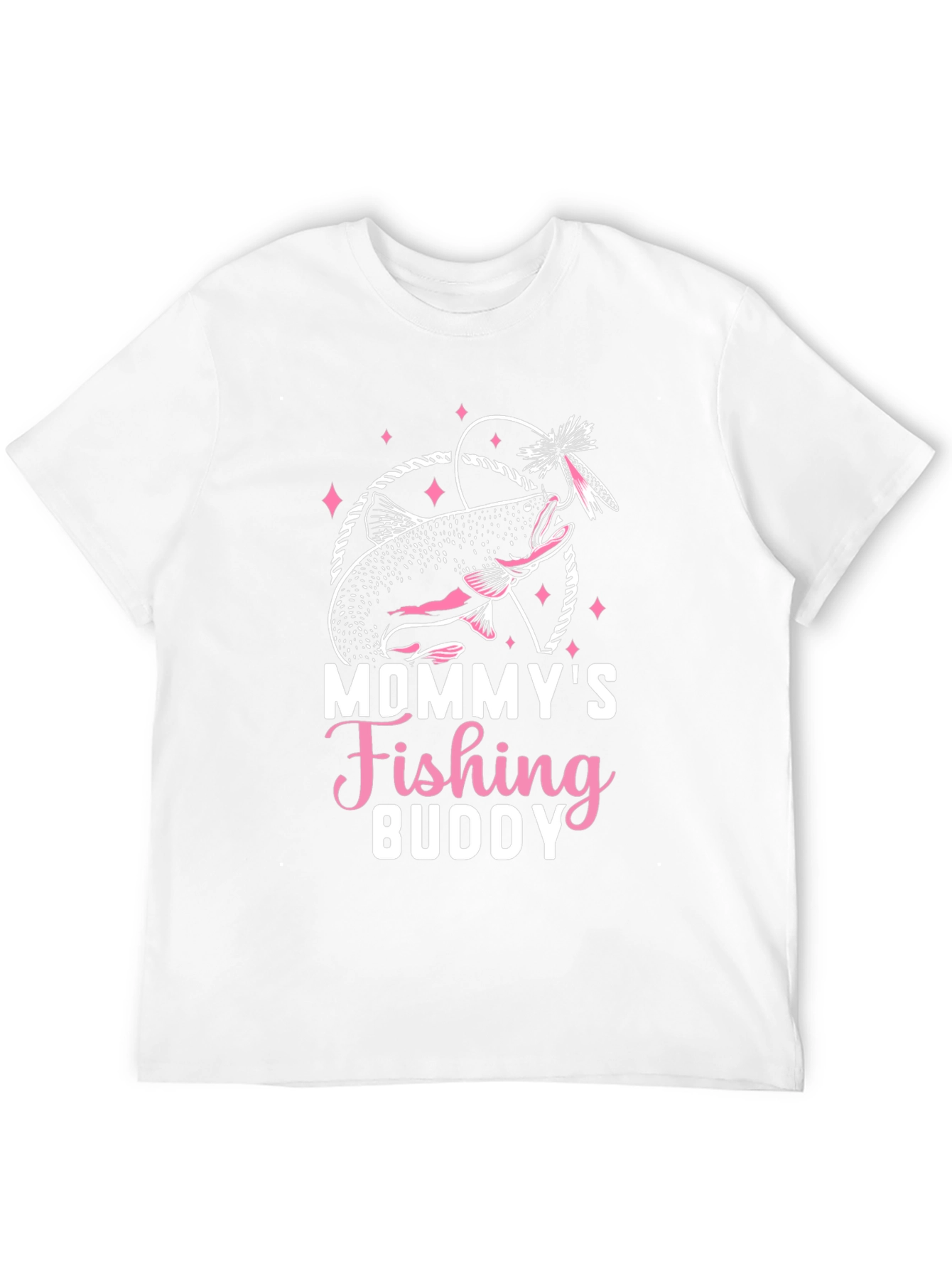 Mommys Fishing Buddy Graphic Tee - Black