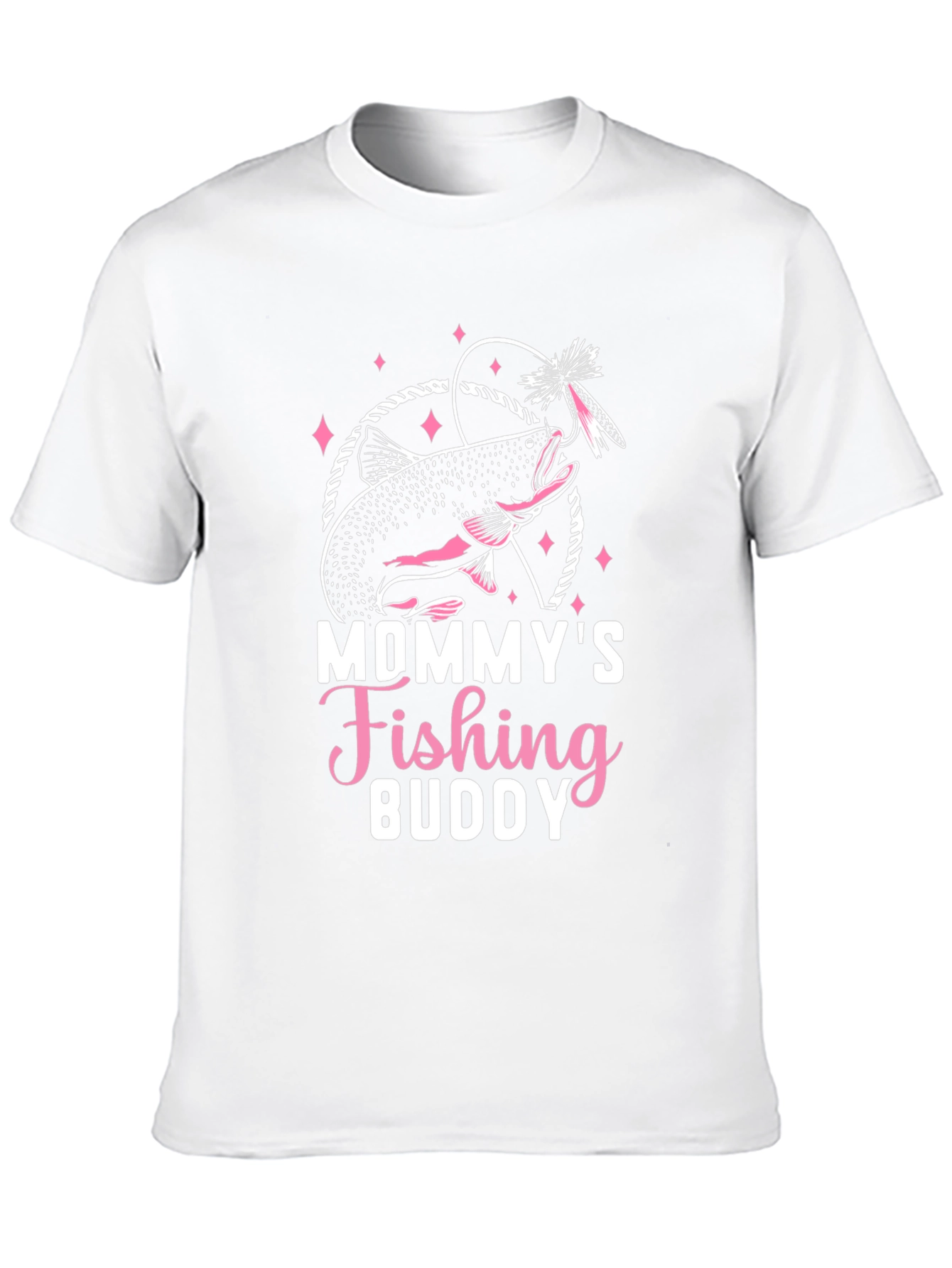 Mommys Fishing Buddy Graphic Tee - Black