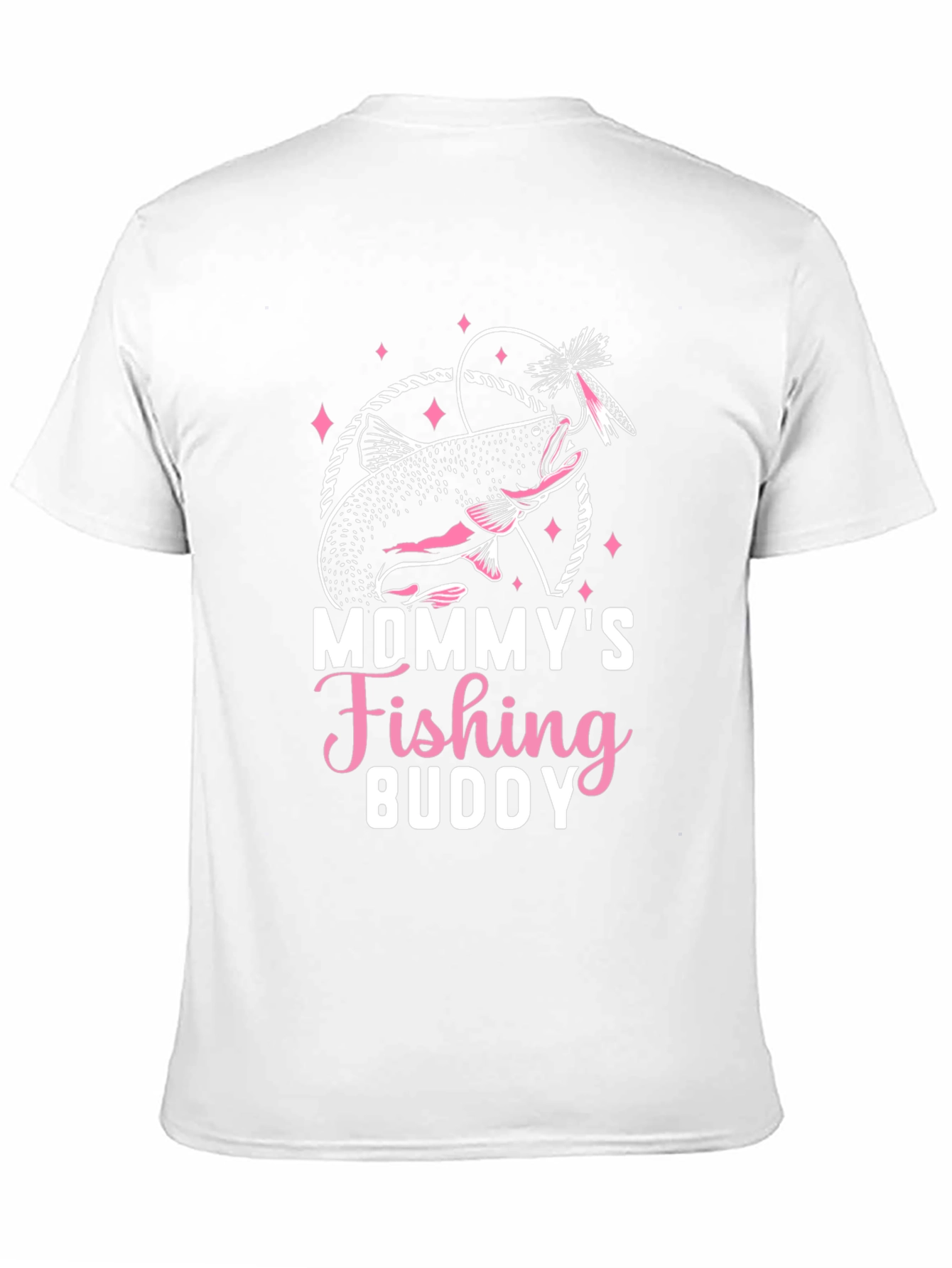 Mommys Fishing Buddy Graphic Tee - Black