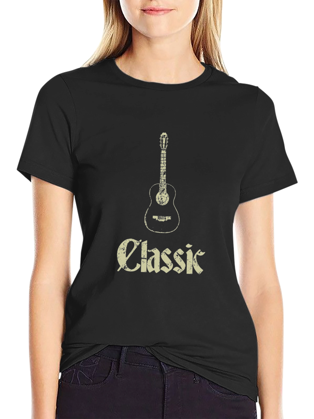 Classic Guitar Graphic Tee - Soft Cotton Comfort