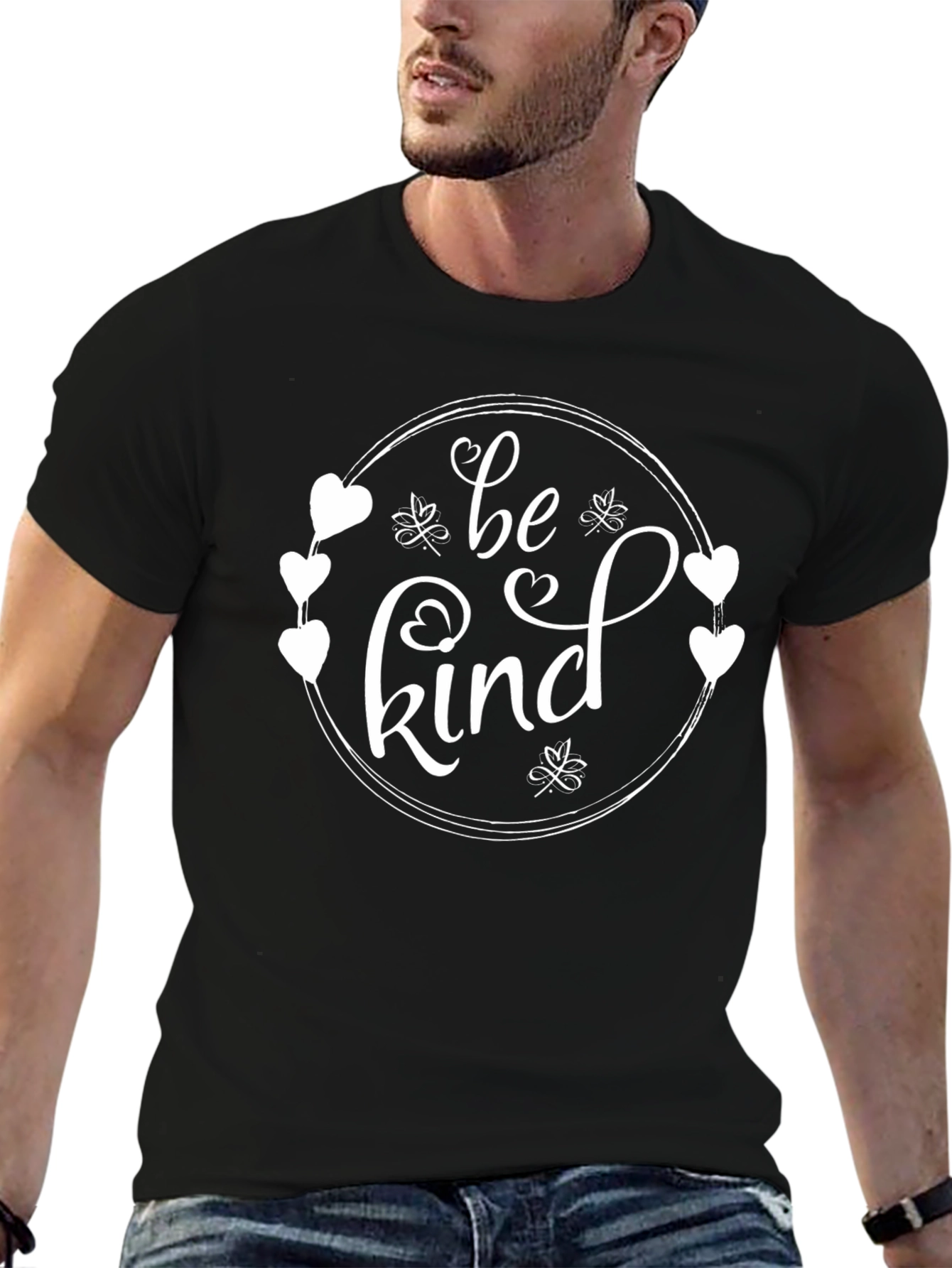 Be Kind Graphic Tee - Soft Cotton Crew Neck