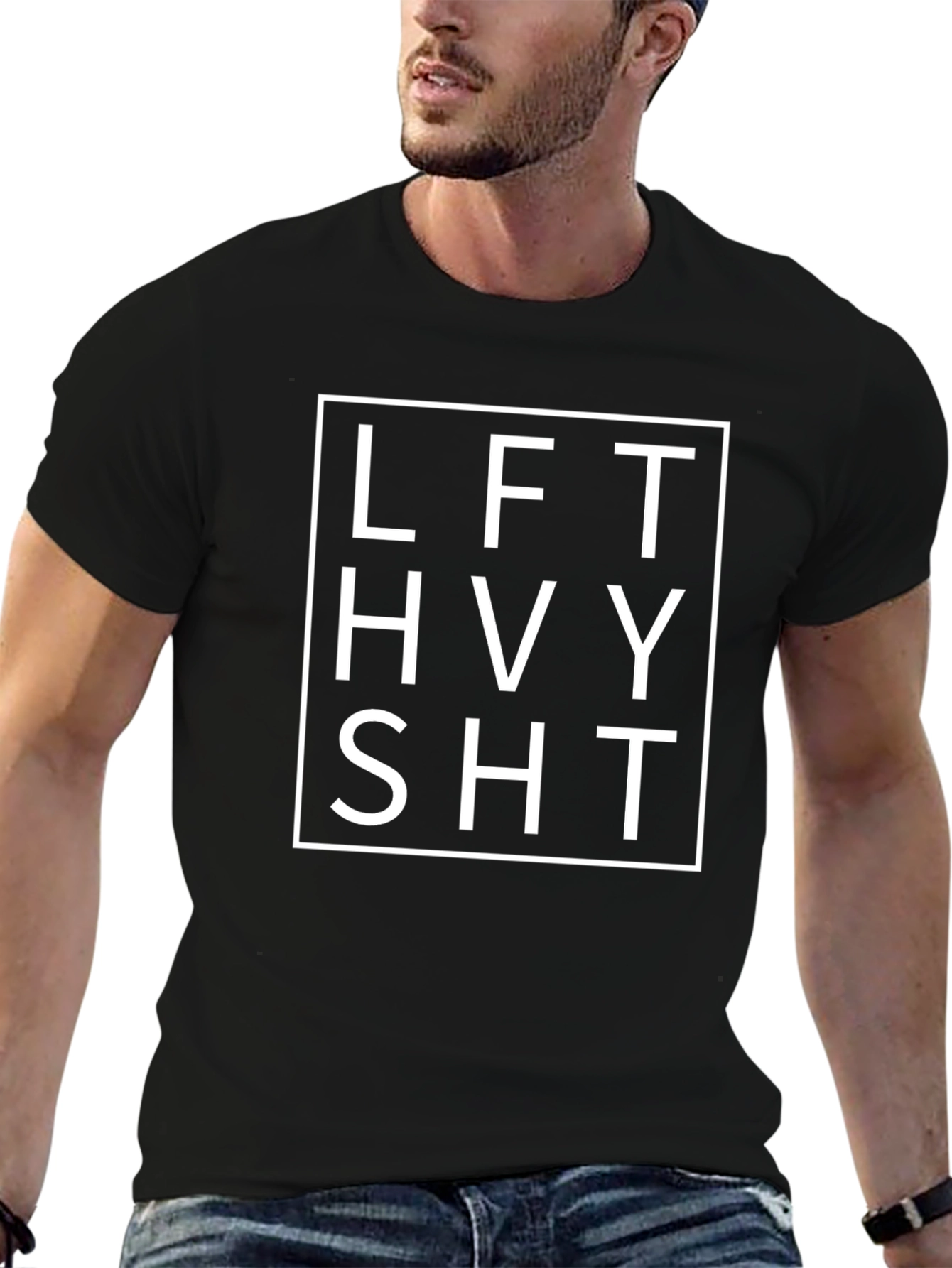 LFT HVY SHT T-Shirt - Black Graphic Tee