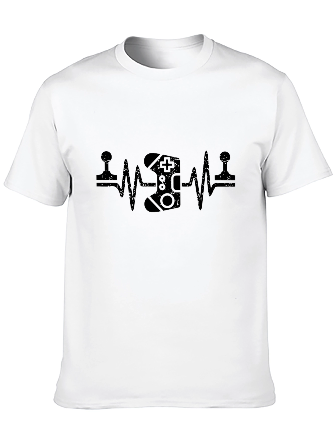 Gamer Heartbeat T-Shirt - Black Graphic Tee