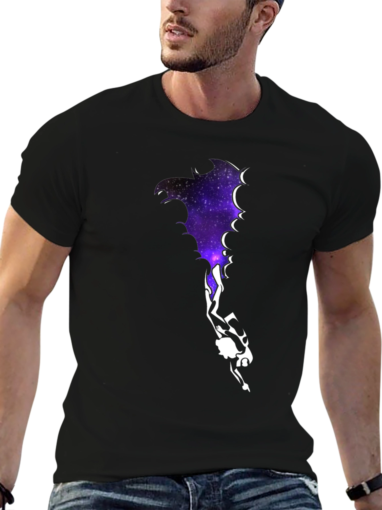 Galaxy Diver Graphic Tee - Black