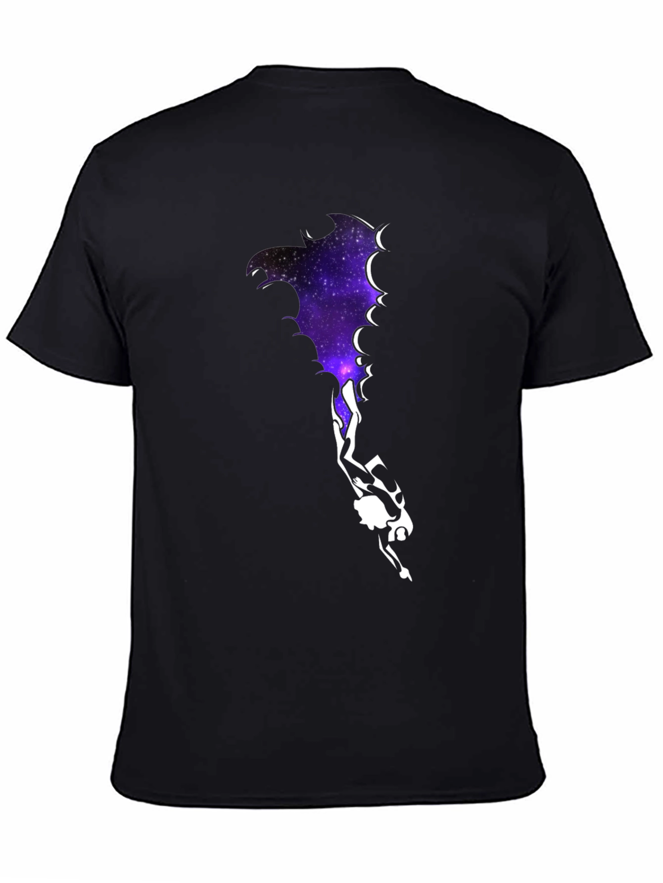 Galaxy Diver Graphic Tee - Black