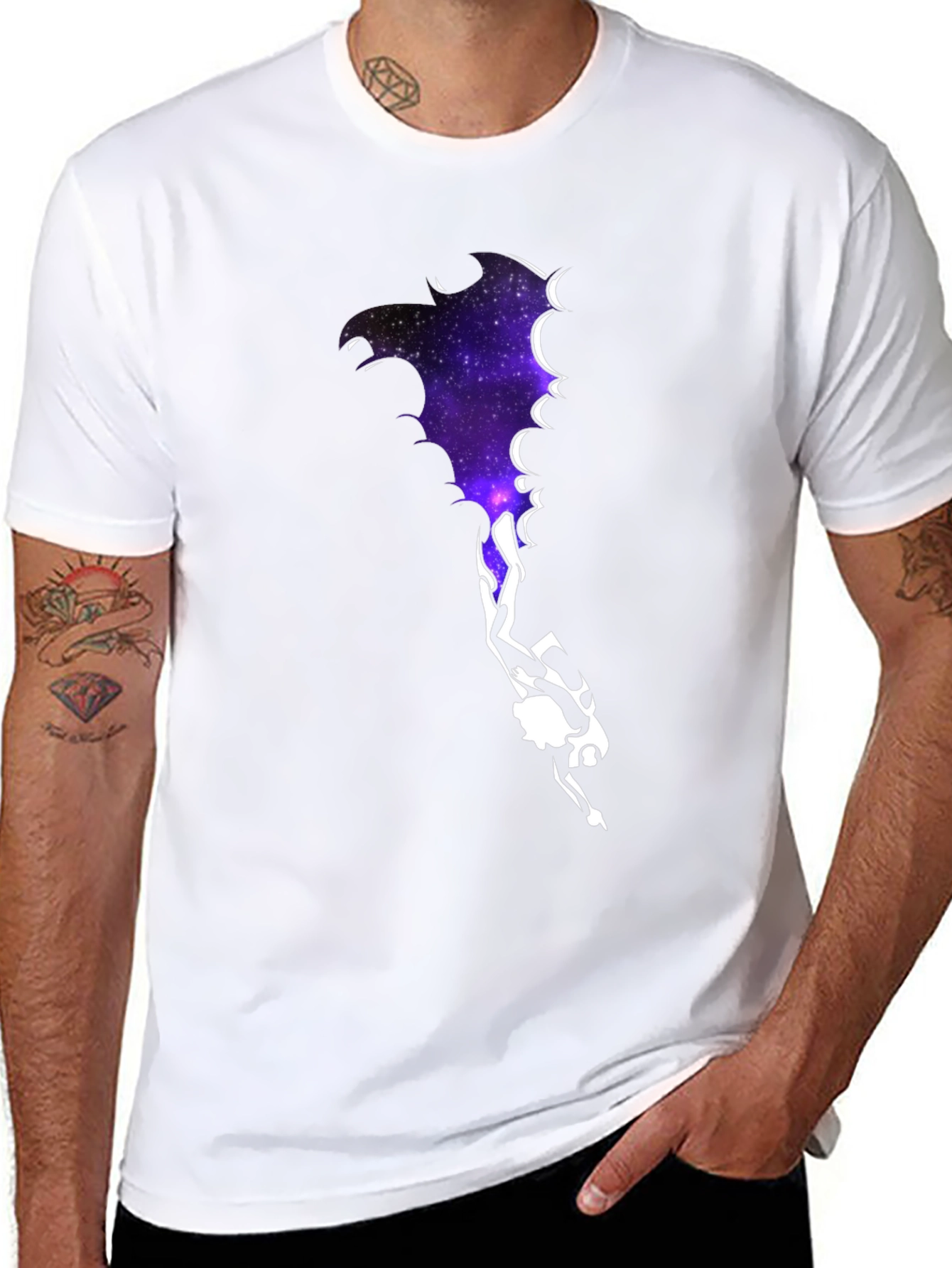 Galaxy Diver Graphic Tee - Black
