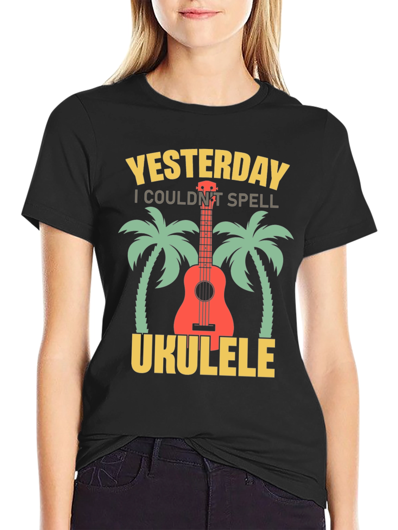 Yesterday I Couldnt Spell Ukulele T-Shirt