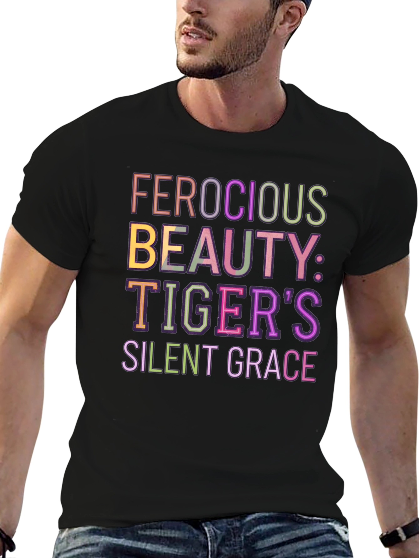 Ferocious Beauty Tigers Grace Black Tee