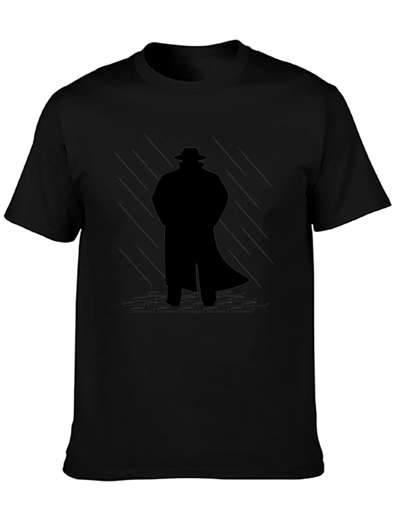 Noir Detective Silhouette Tee - Classic Style