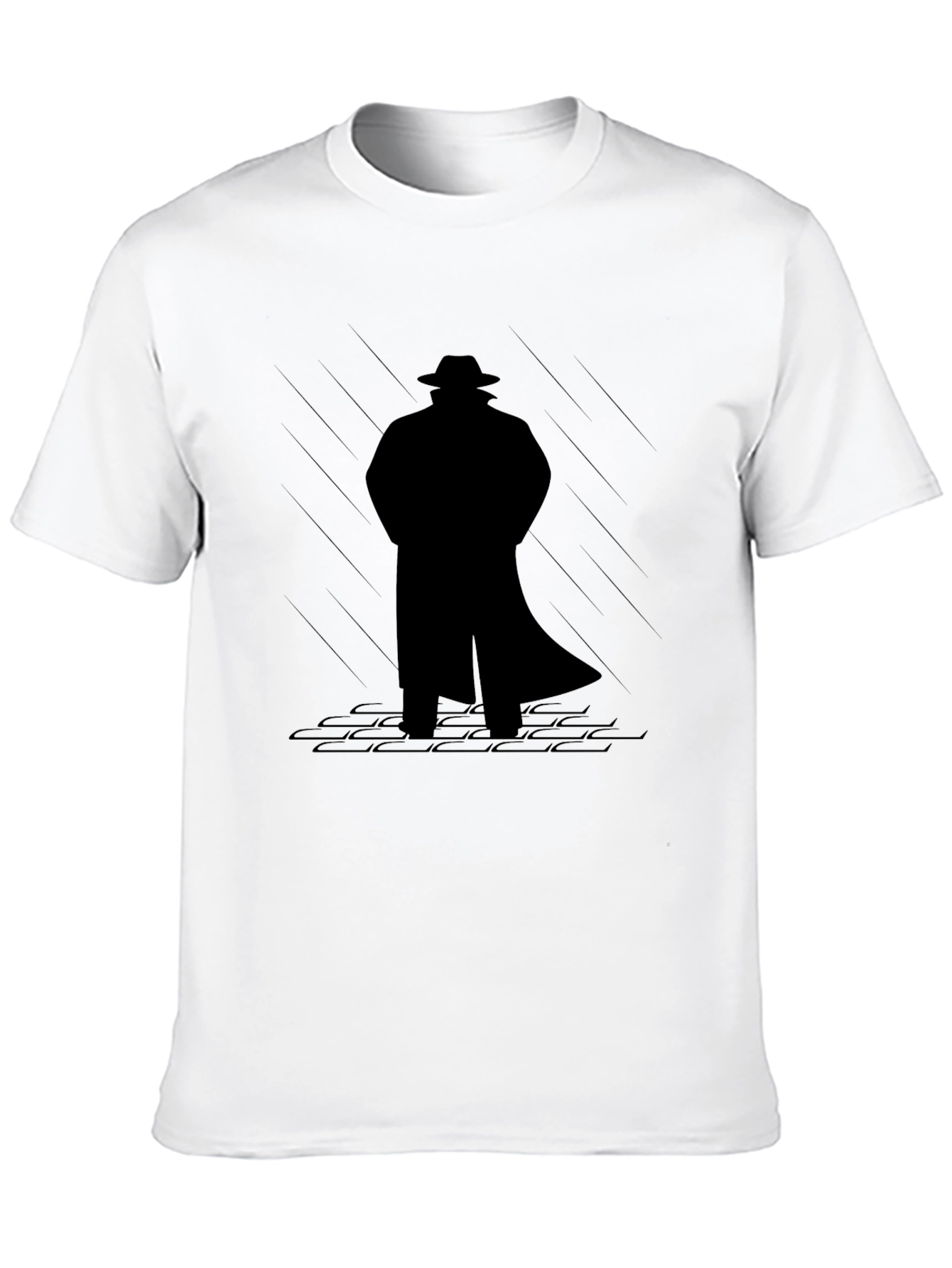 Noir Detective Silhouette Tee - Classic Style
