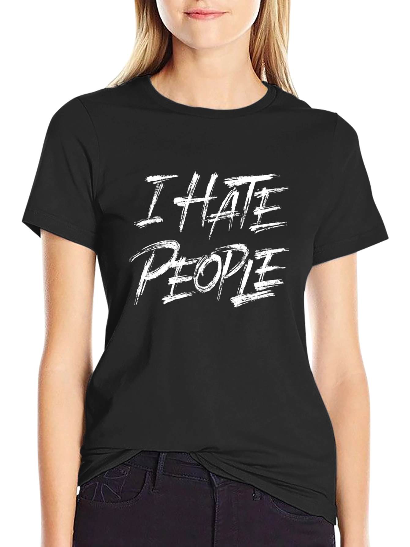 I Hate People Graphic T-Shirt - Casual Cotton Tee