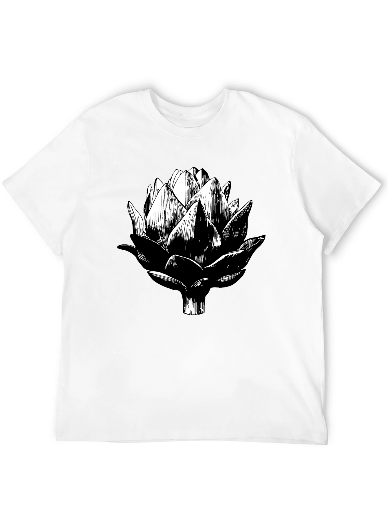 Artichoke Graphic Tee - Black Cotton T-Shirt