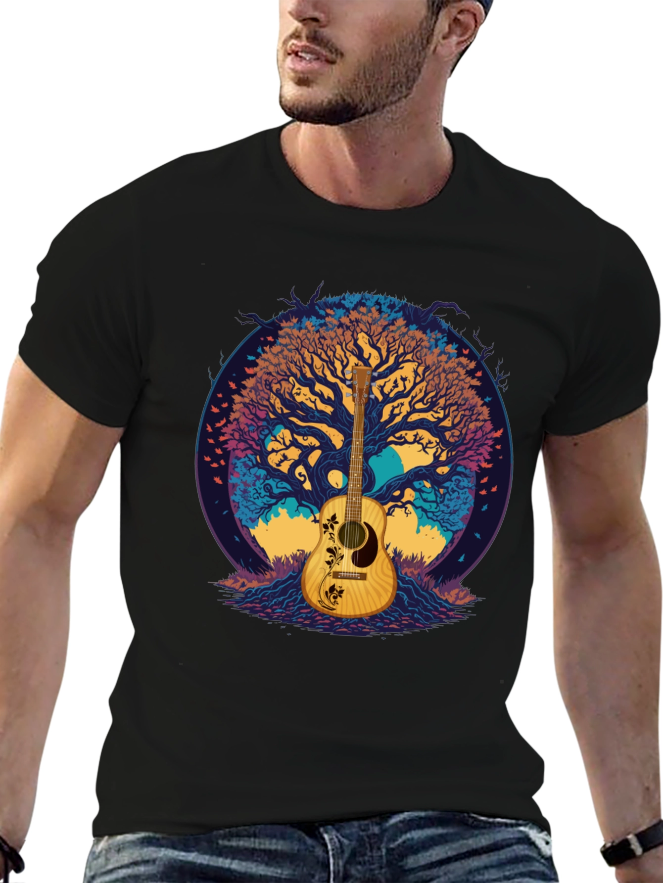 Guitar Tree Graphic Tee - Music Lovers T-Shirt