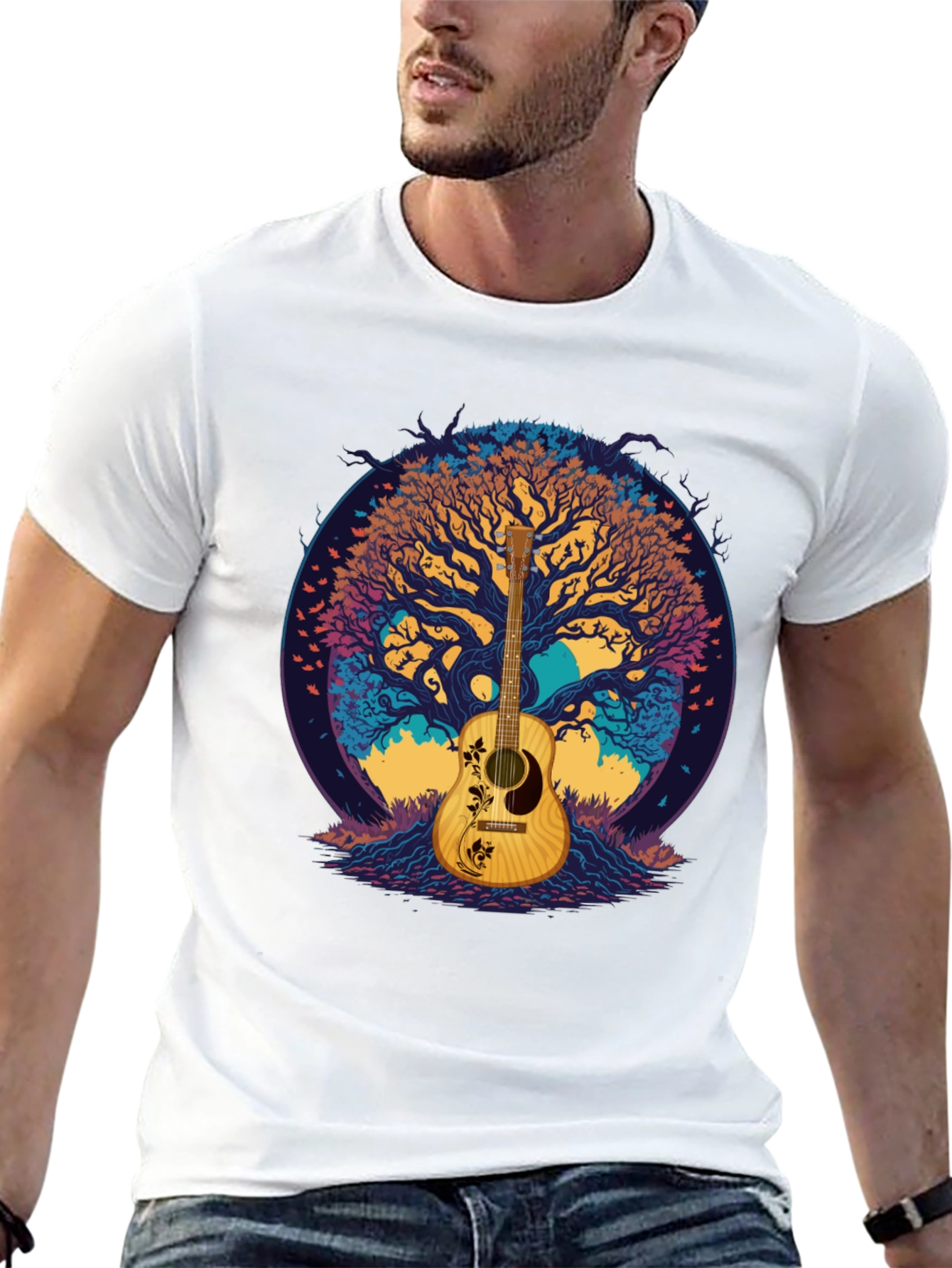 Guitar Tree Graphic Tee - Music Lovers T-Shirt