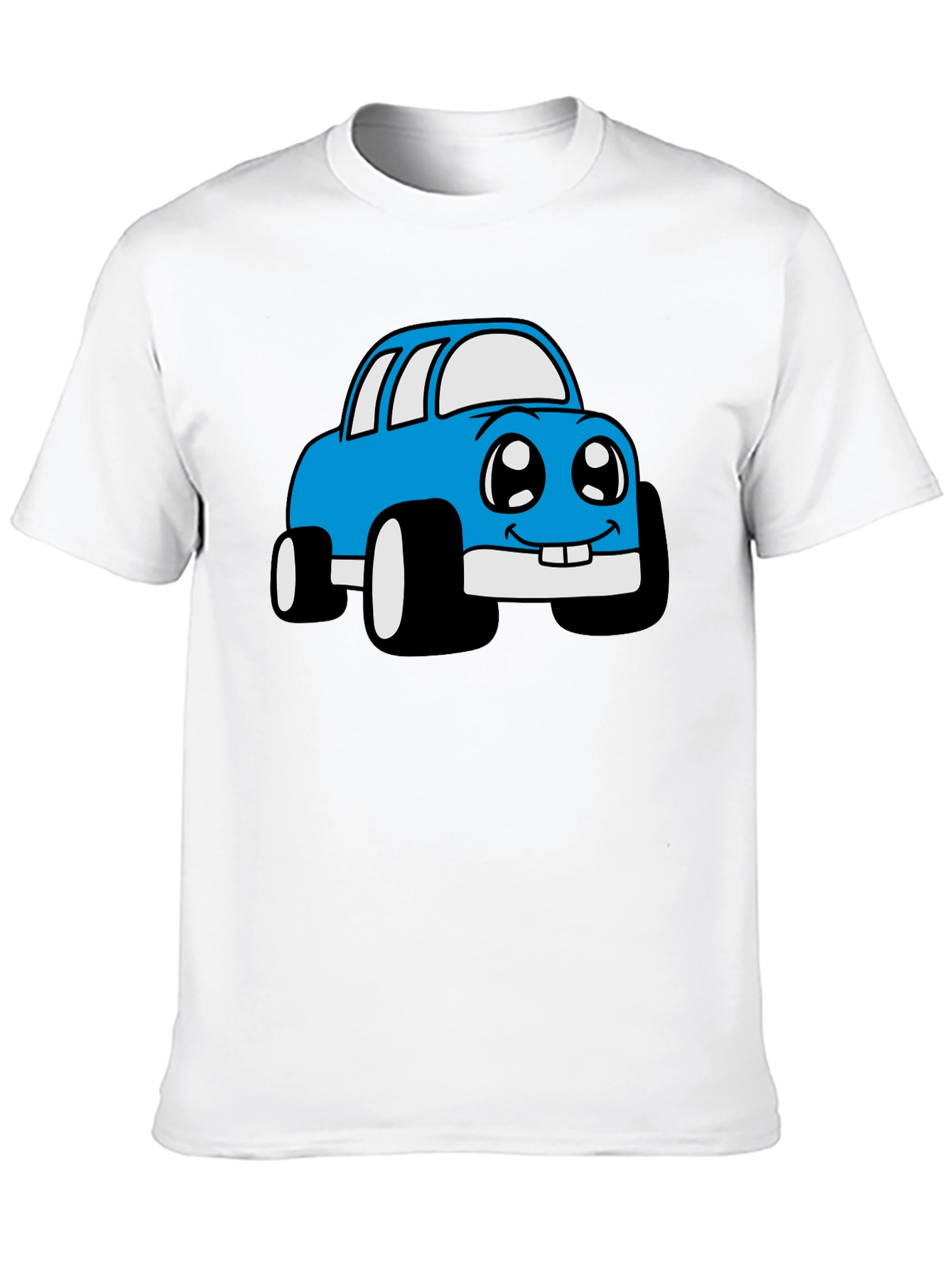 Cartoon Car Graphic T-Shirt - Whimsical Design
