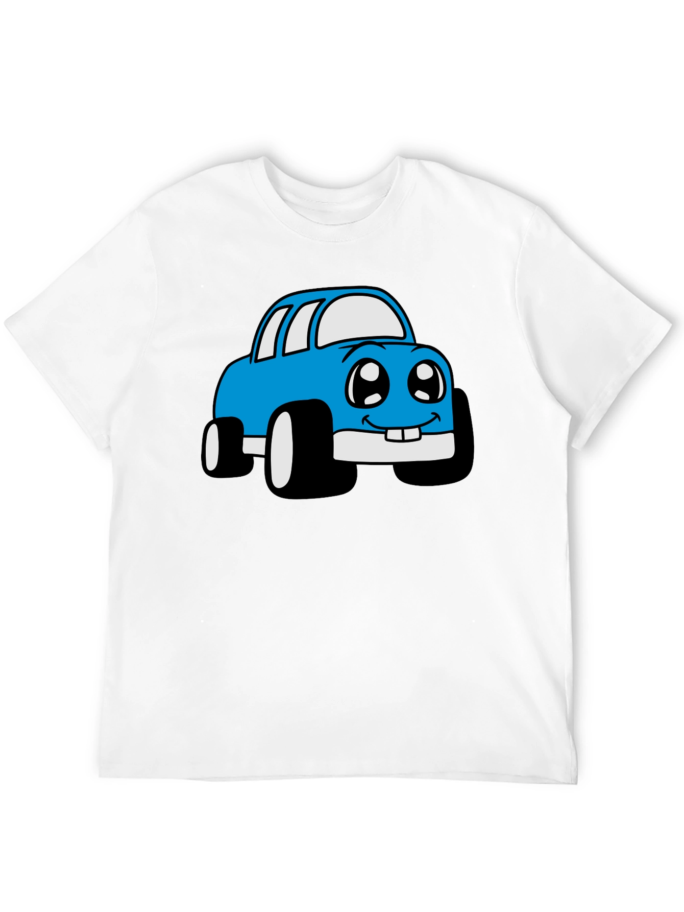 Cartoon Car Graphic T-Shirt - Whimsical Design