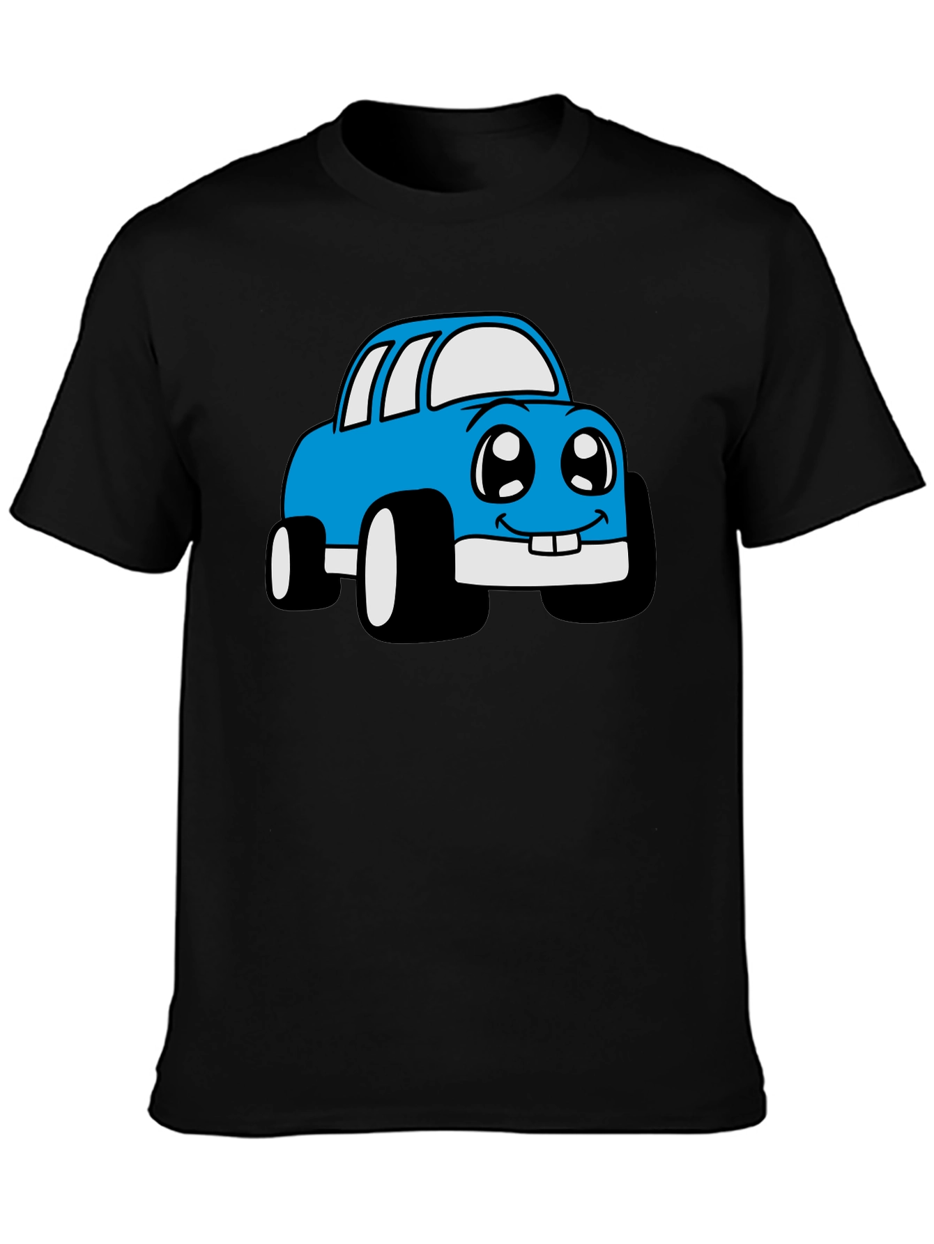 Cartoon Car Graphic T-Shirt - Whimsical Design