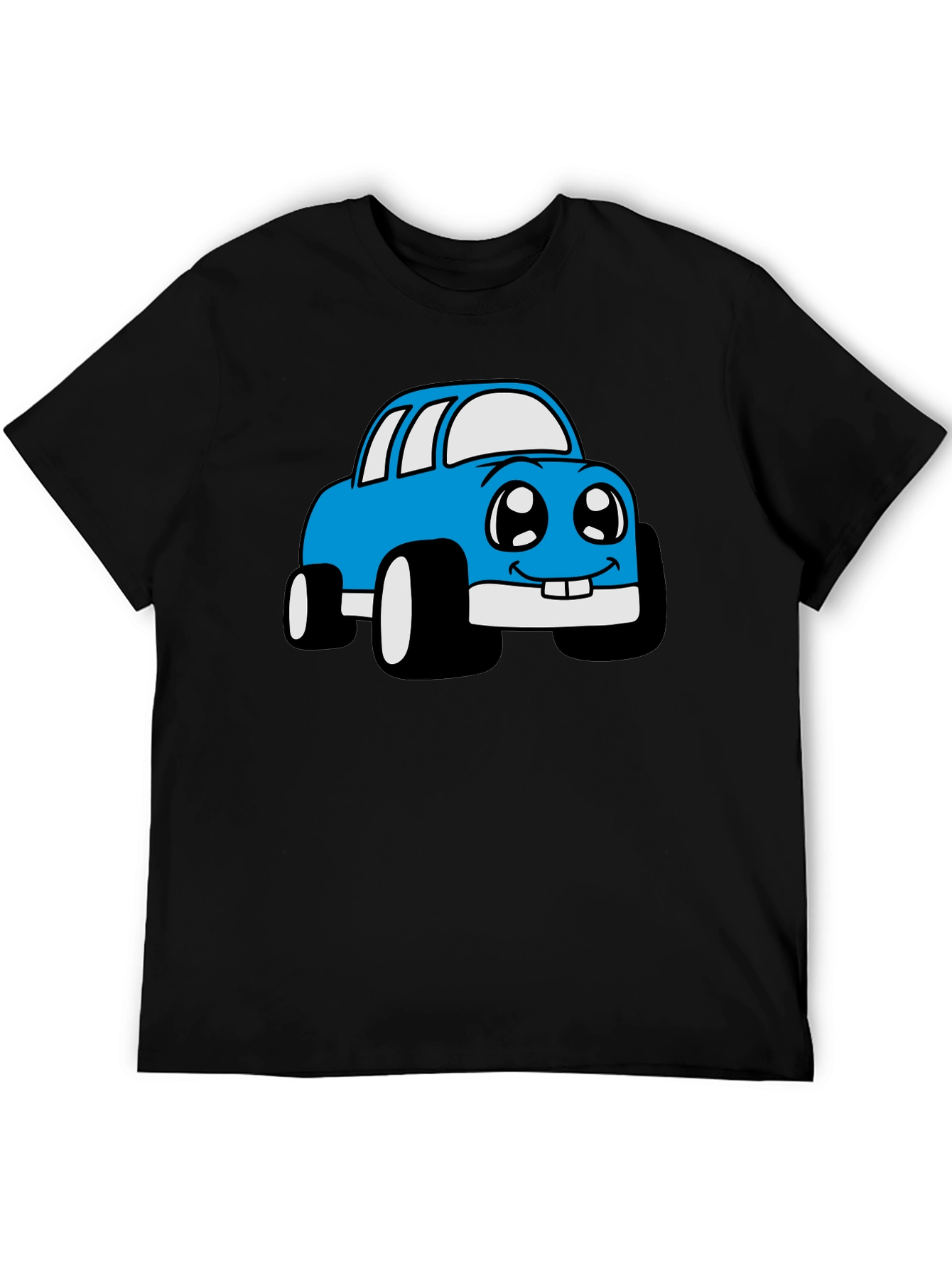 Cartoon Car Graphic T-Shirt - Whimsical Design