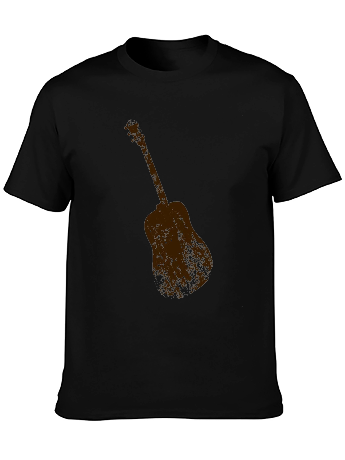 Guitar Graphic Tee - Classic Black Crew Neck