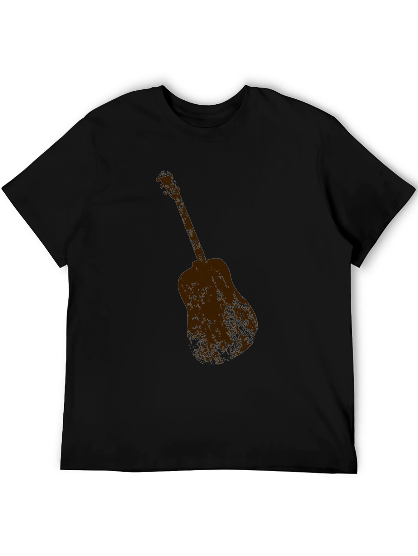 Guitar Graphic Tee - Classic Black Crew Neck