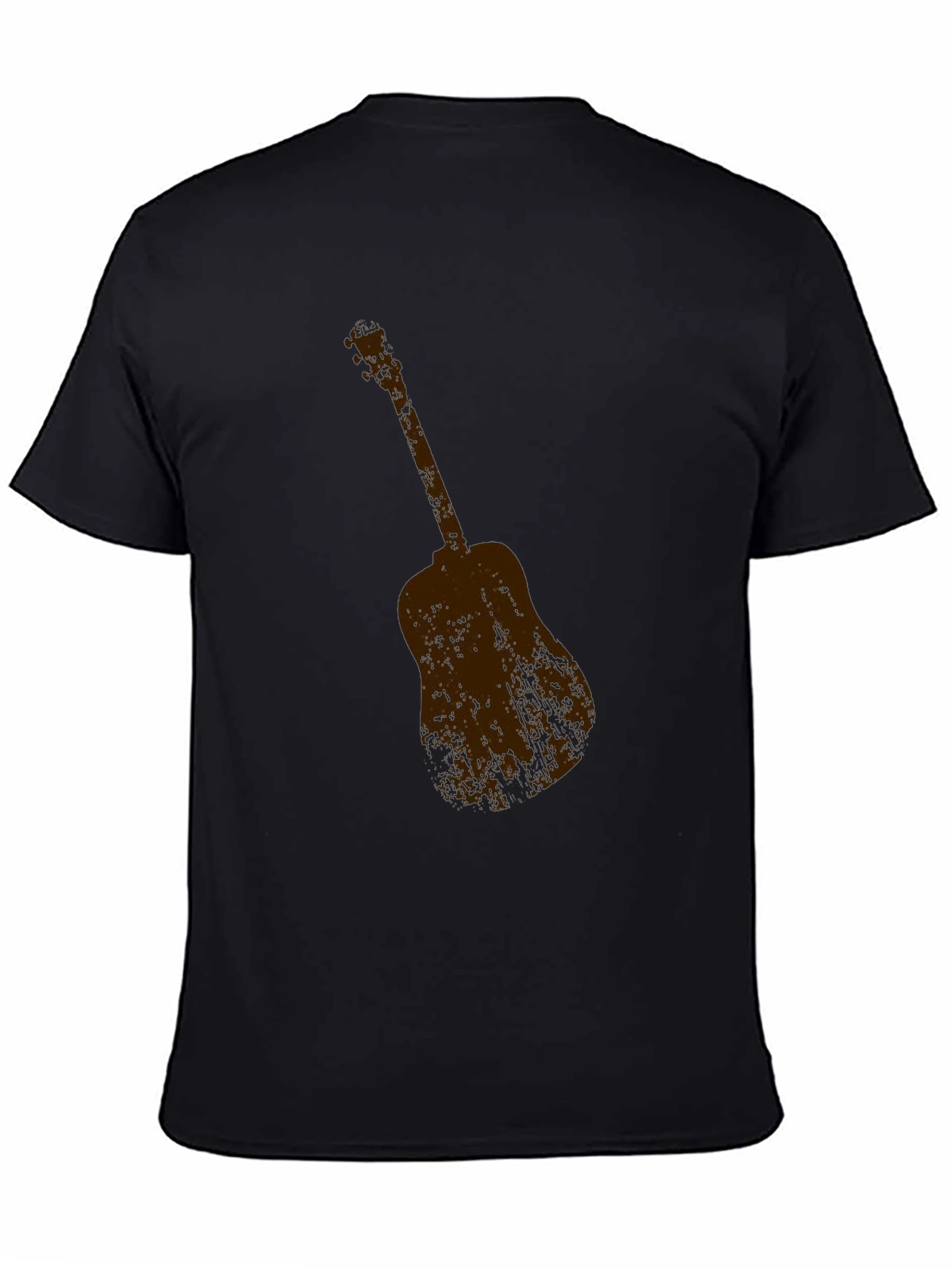 Guitar Graphic Tee - Classic Black Crew Neck