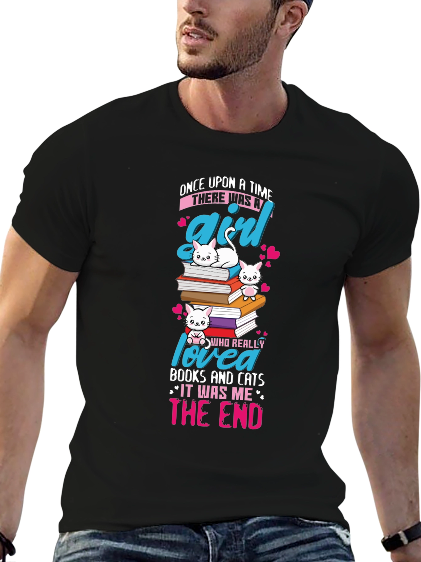 Cats and Books T-Shirt