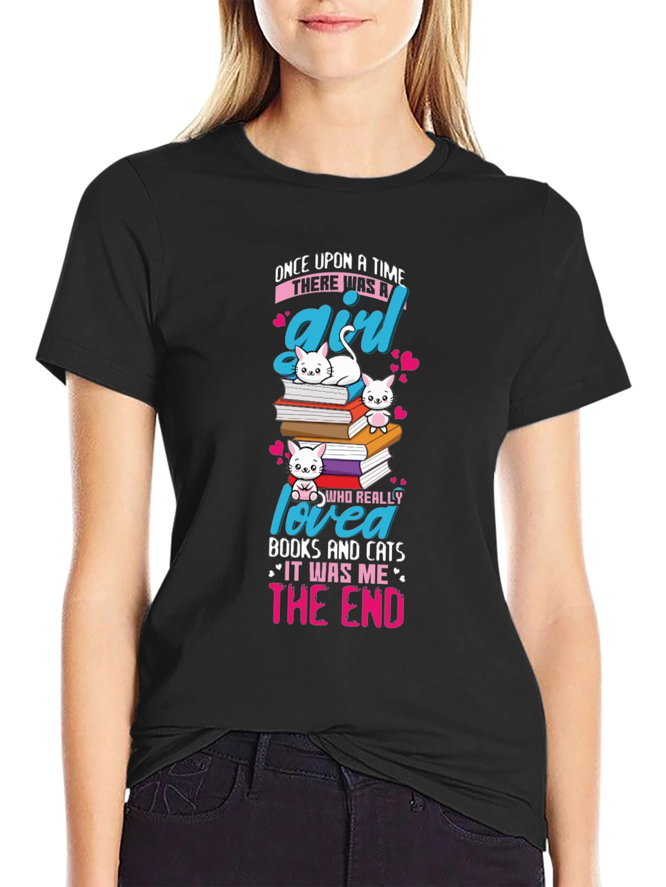 Cats and Books T-Shirt